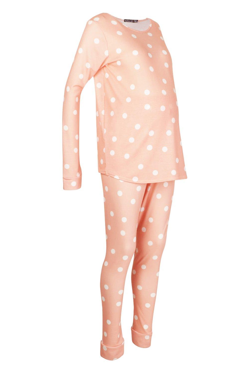 

Maternity Polka Dot Lounge Set, Dusky pink