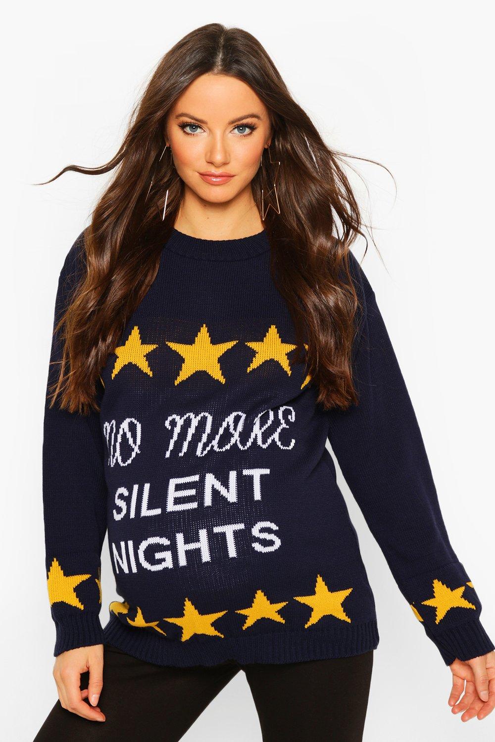 

Из коллекции для беременных — Рождественский свитер No More Silent Nights, Navy