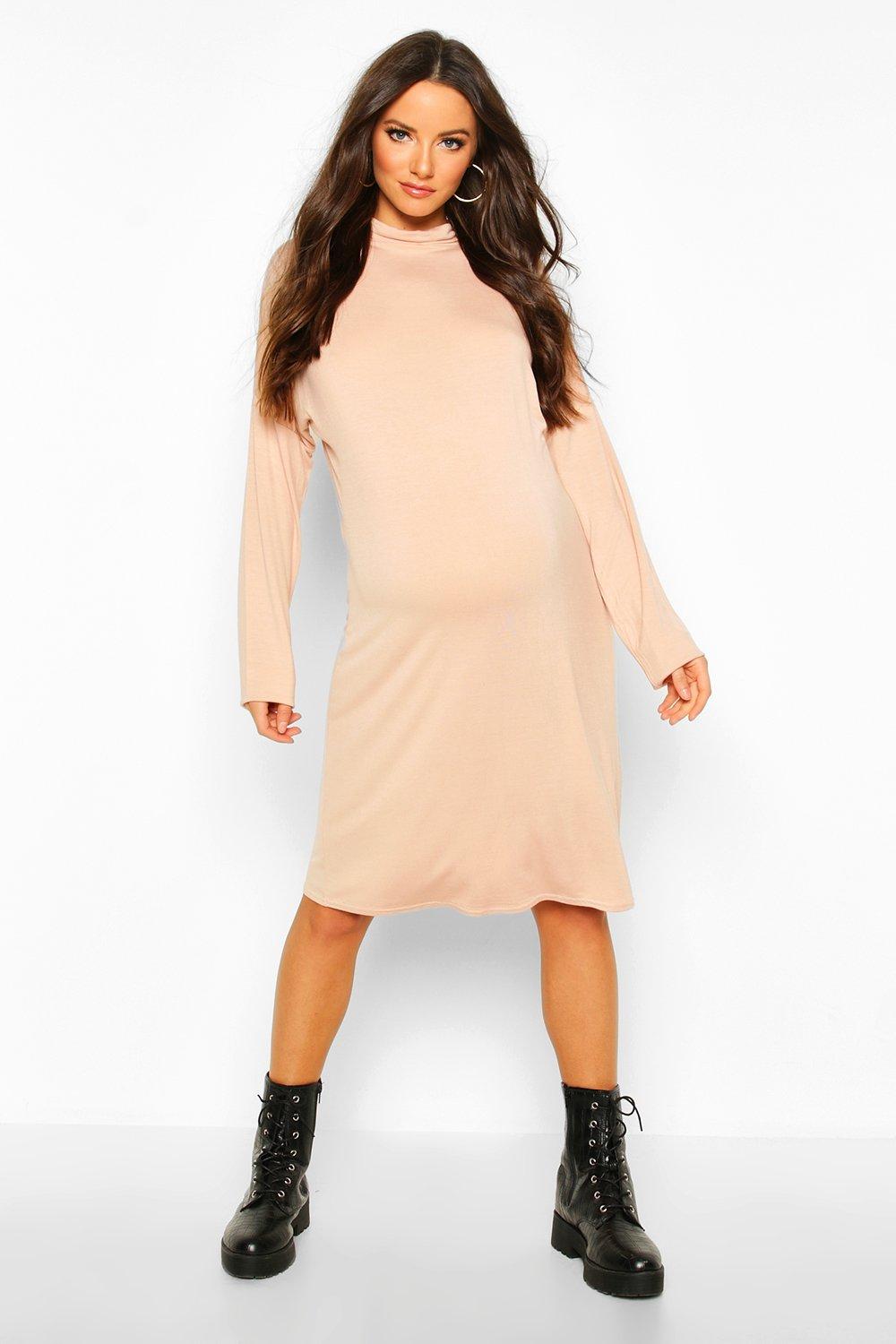 high neck t shirt dress