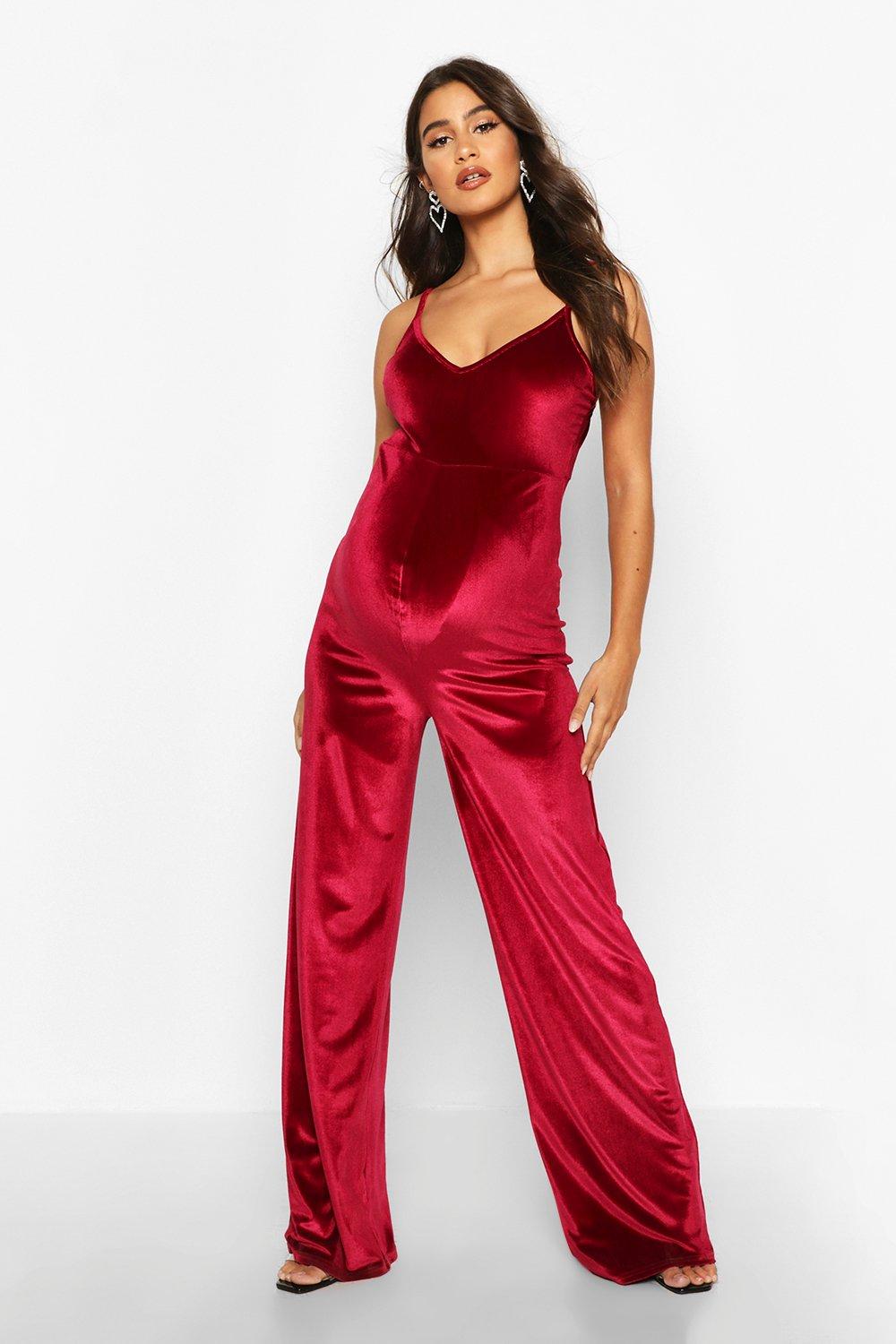 velvet maternity jumpsuit