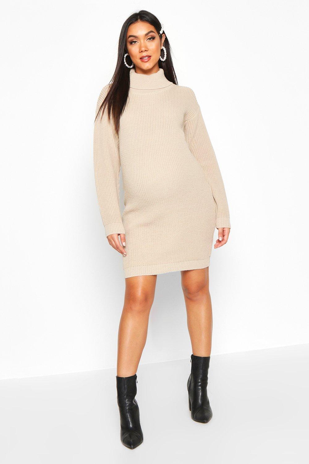 long roll neck jumper dress