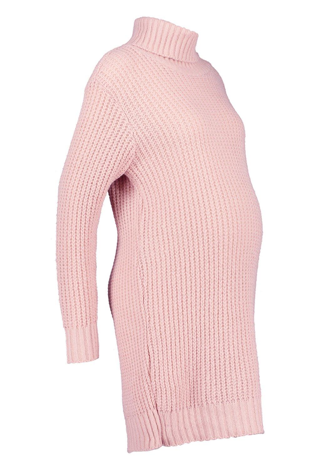 pale pink roll neck jumper