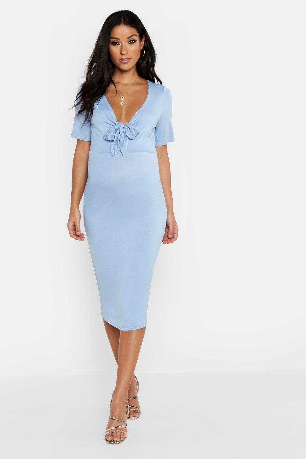 boohoo maternity midi dress