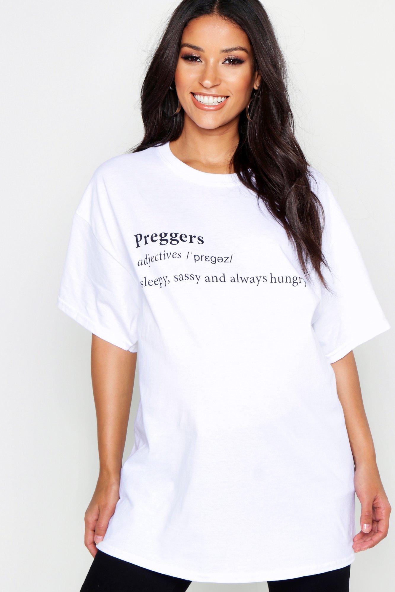 

Футболка Preggers с описанием для беременных, White
