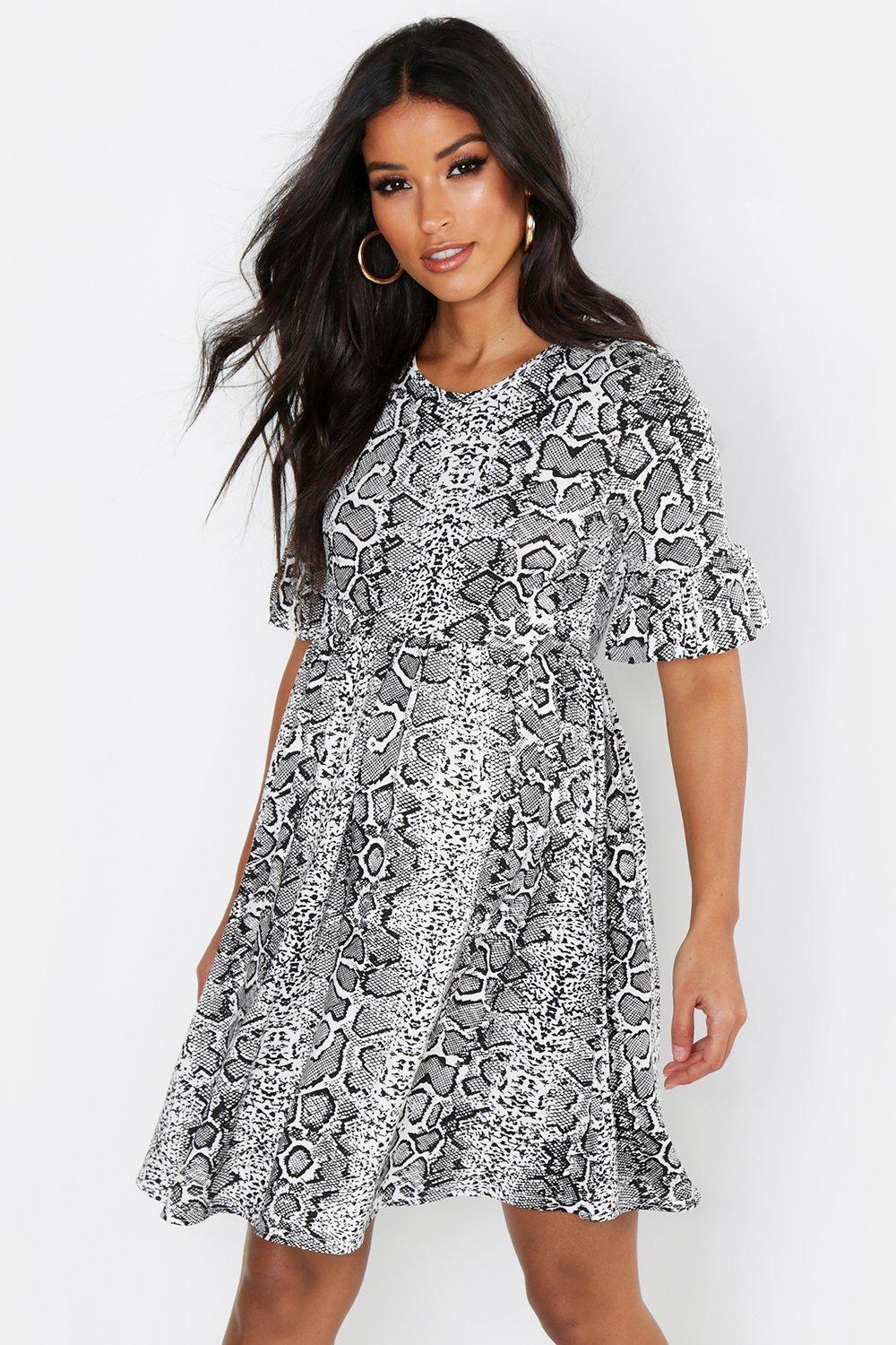 printed smock dress