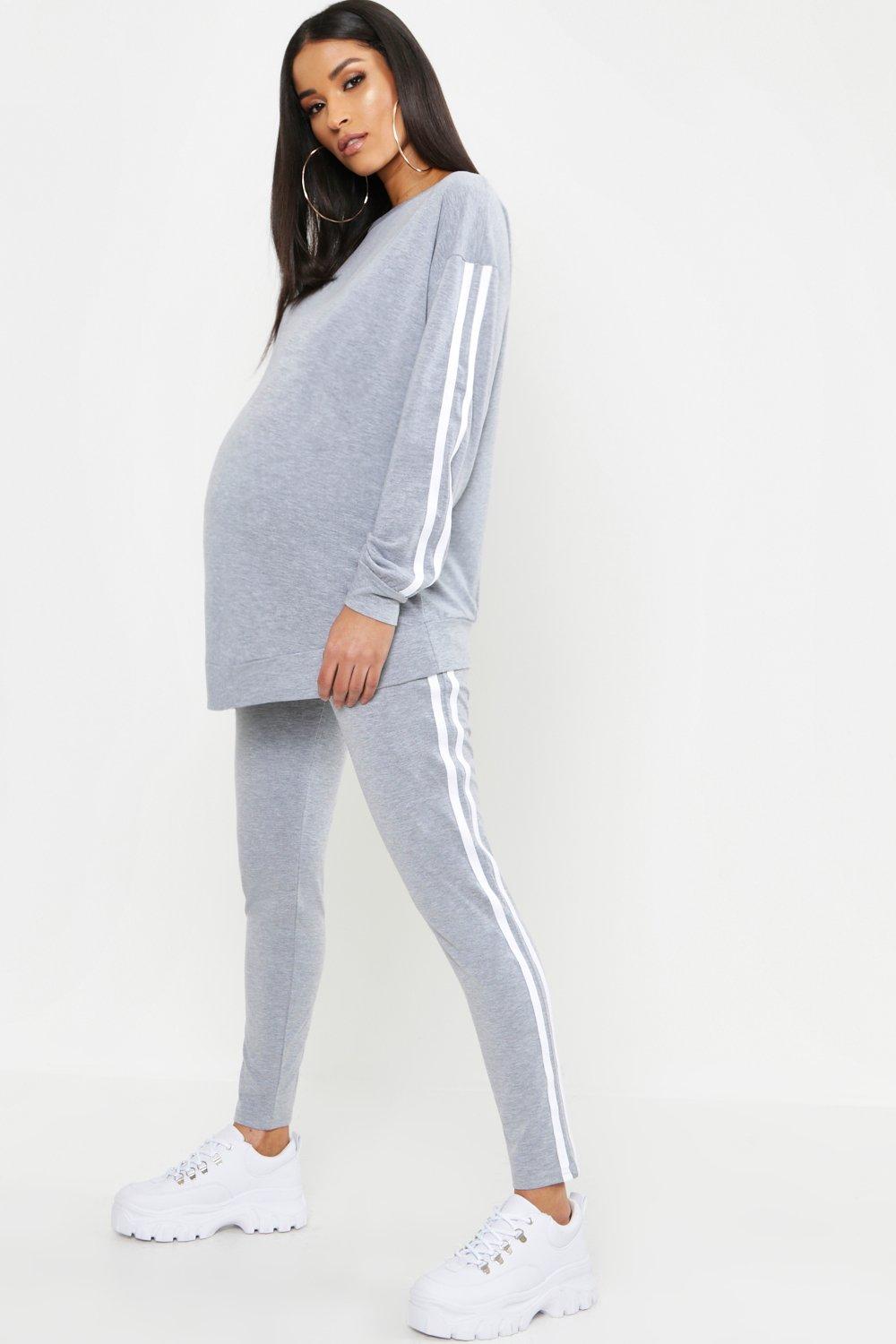

Комплект для отдыха в контрастную полоску для беременных, Light grey