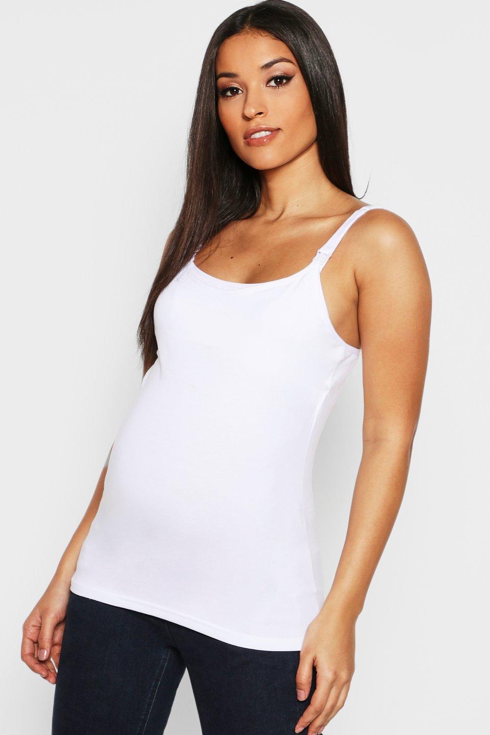 

Maternity Nursing Cami Top, White