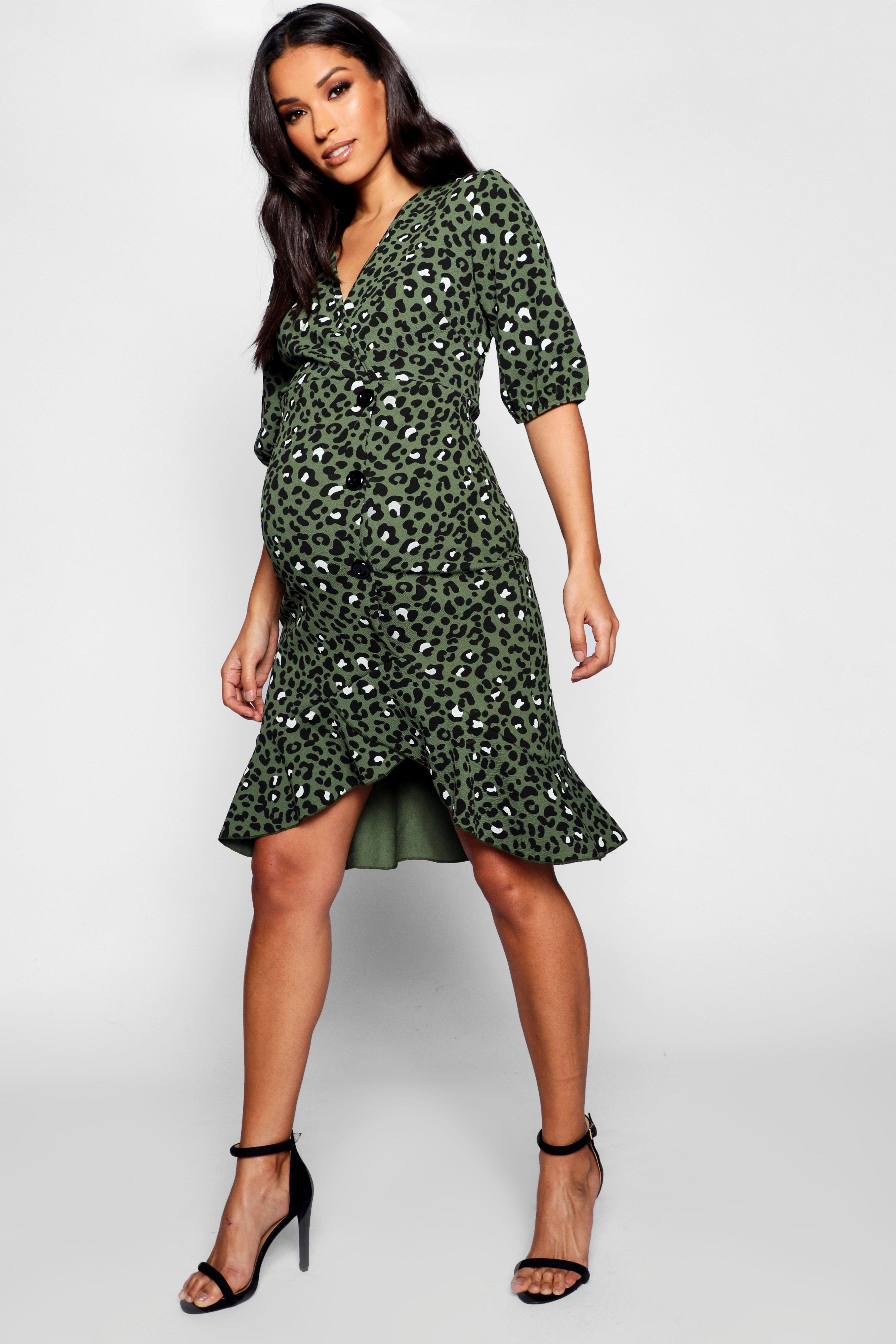 boohoo leopard stripe dress
