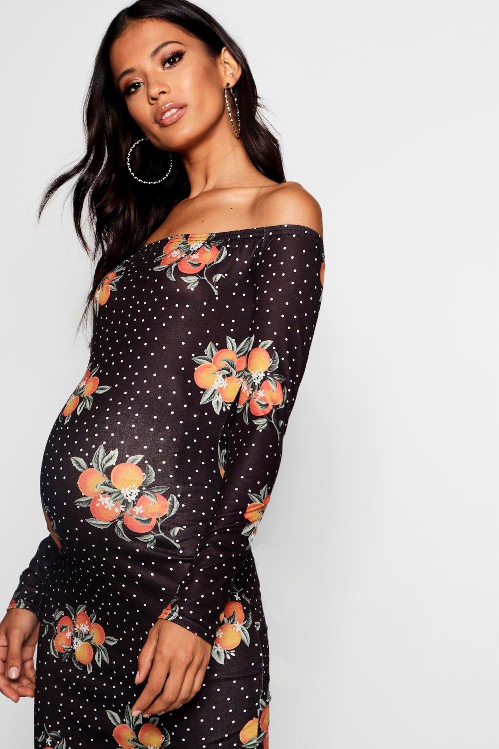 black spot print bardot jumpsuit