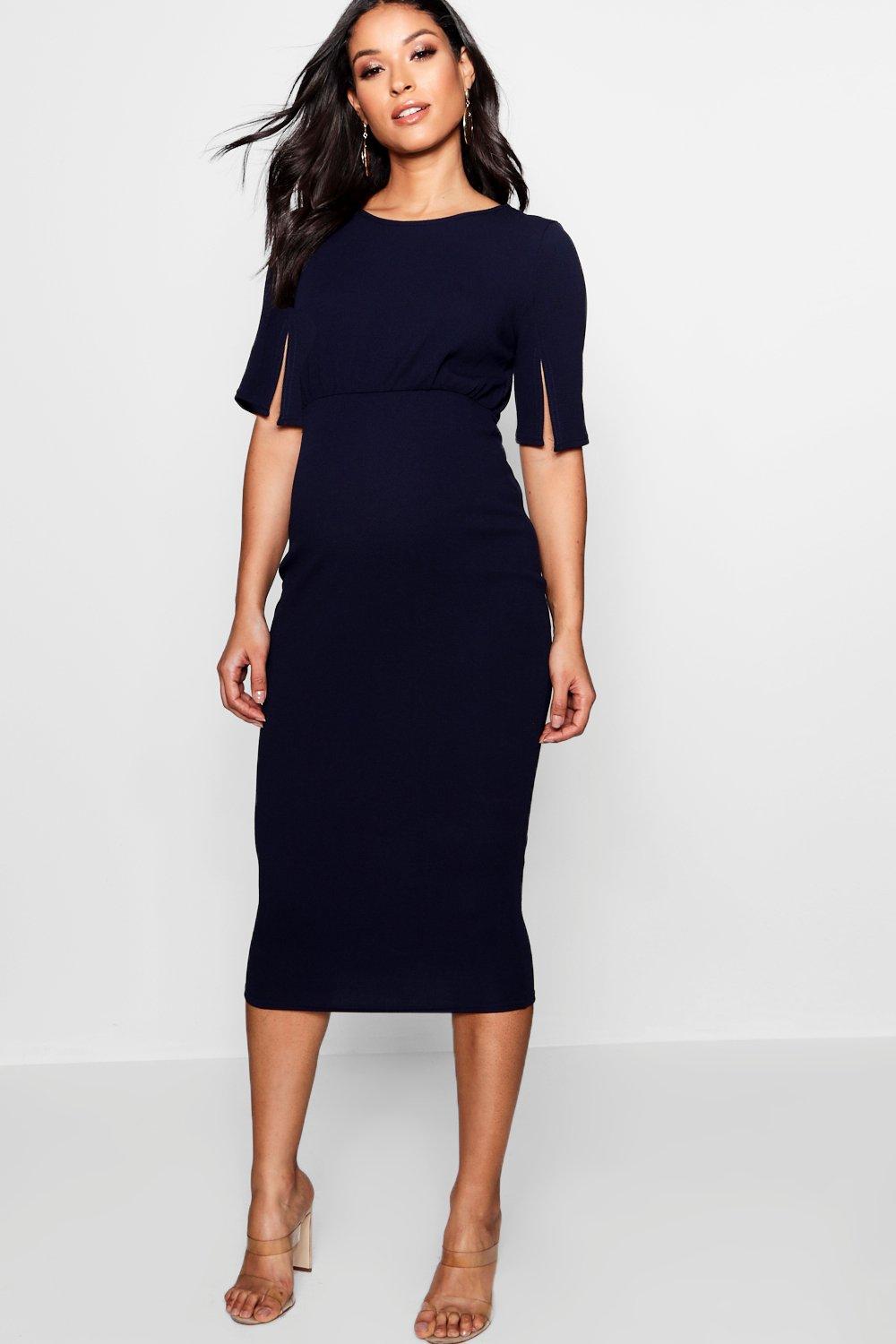 split sleeve midi dress