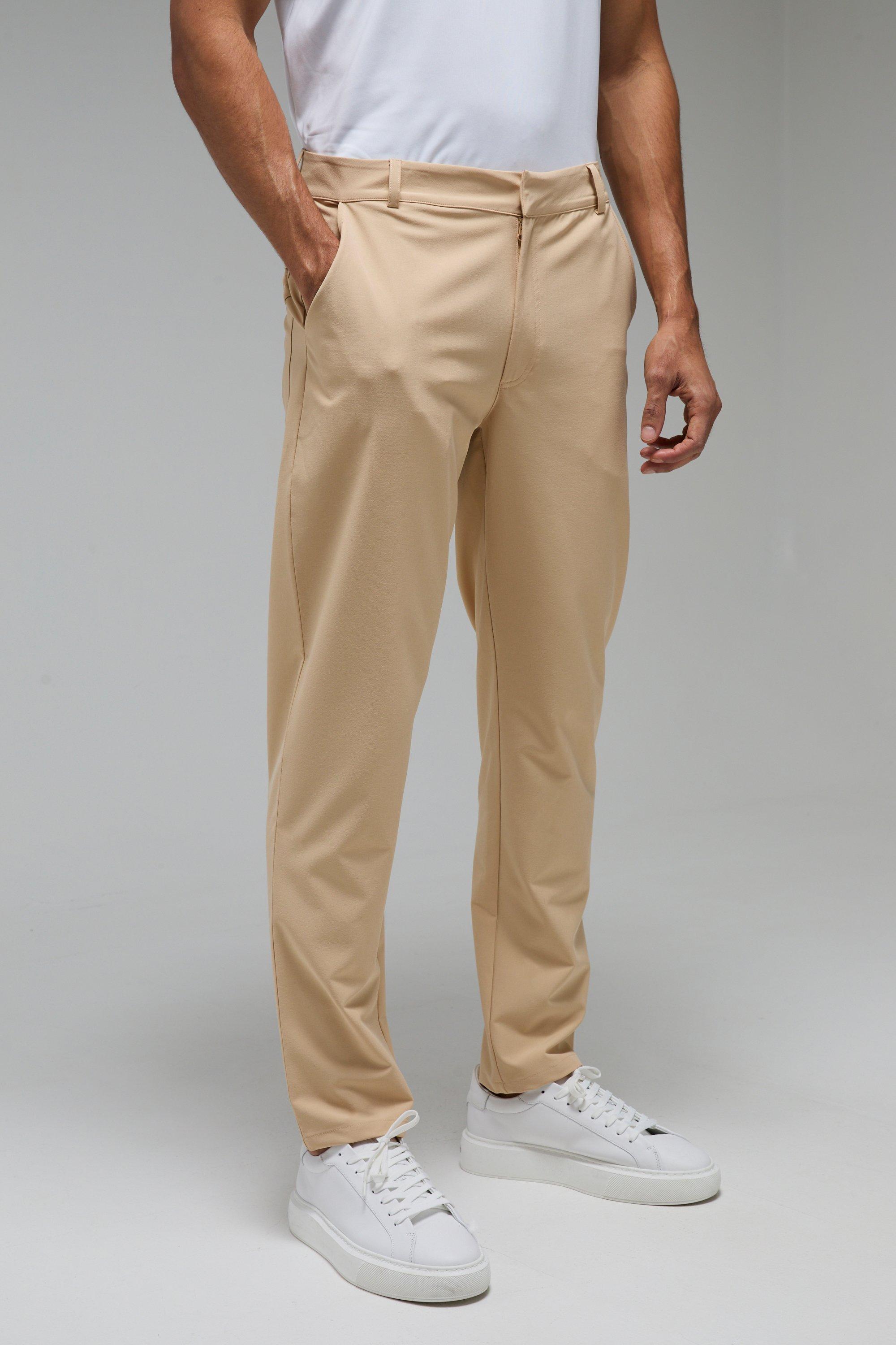 Pantaloni tuta affusolati Man Sport in tessuto Stretch, Beige