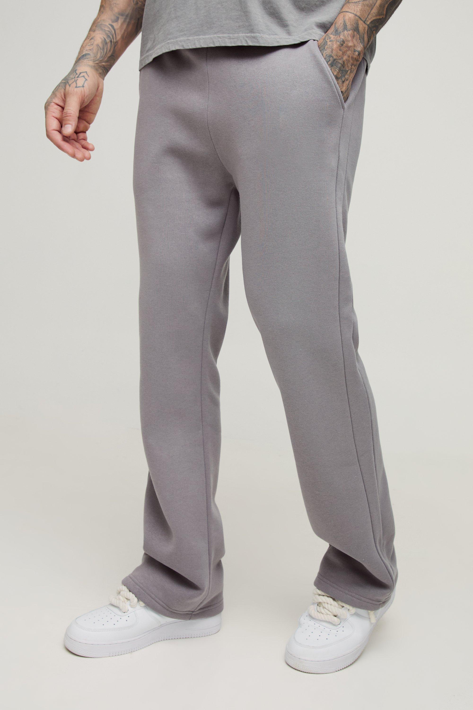 Mens Grey Tall Relaxed Fit Gusset Jogger, Grey