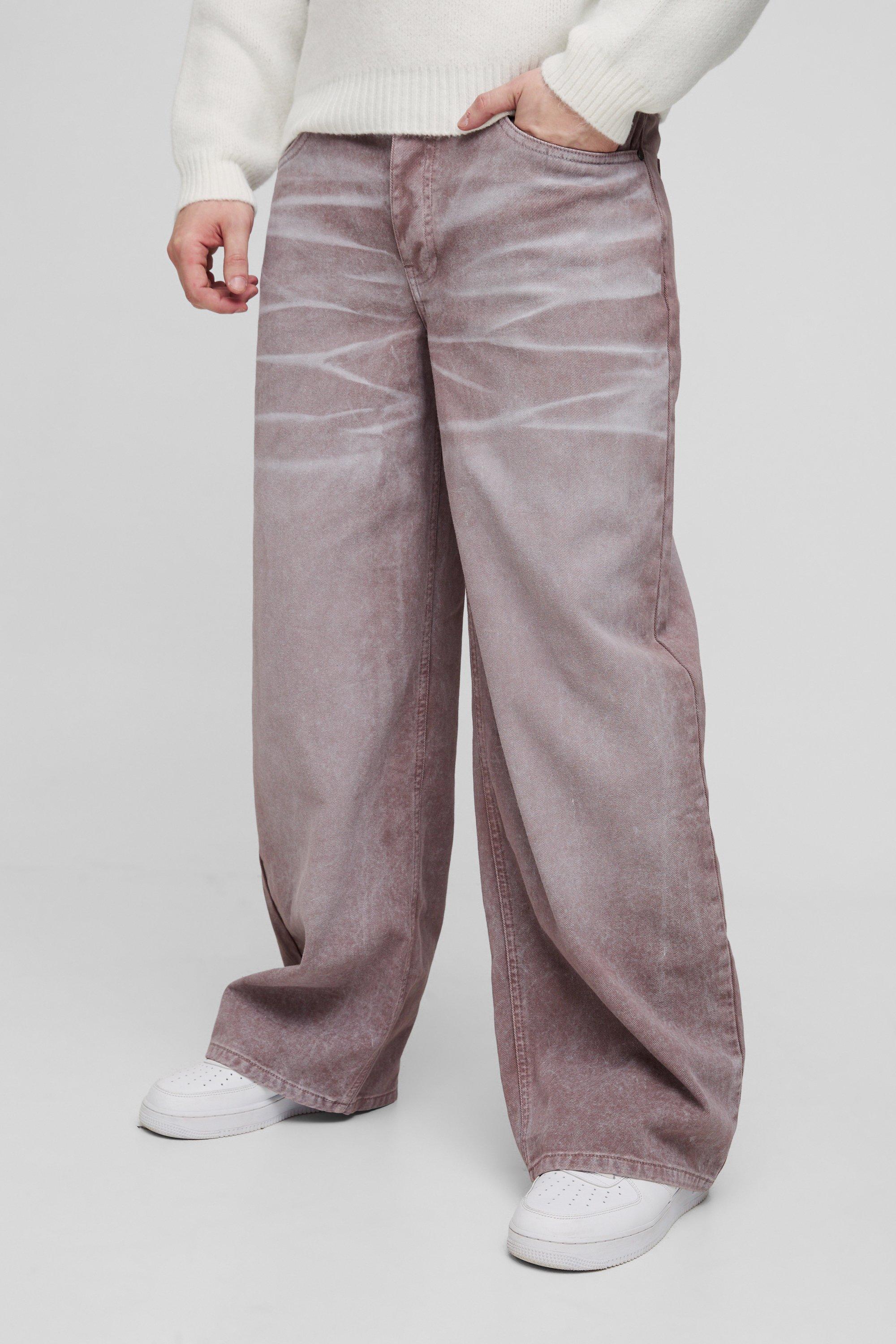 Jeans Tall extra comodi slavati, Brown