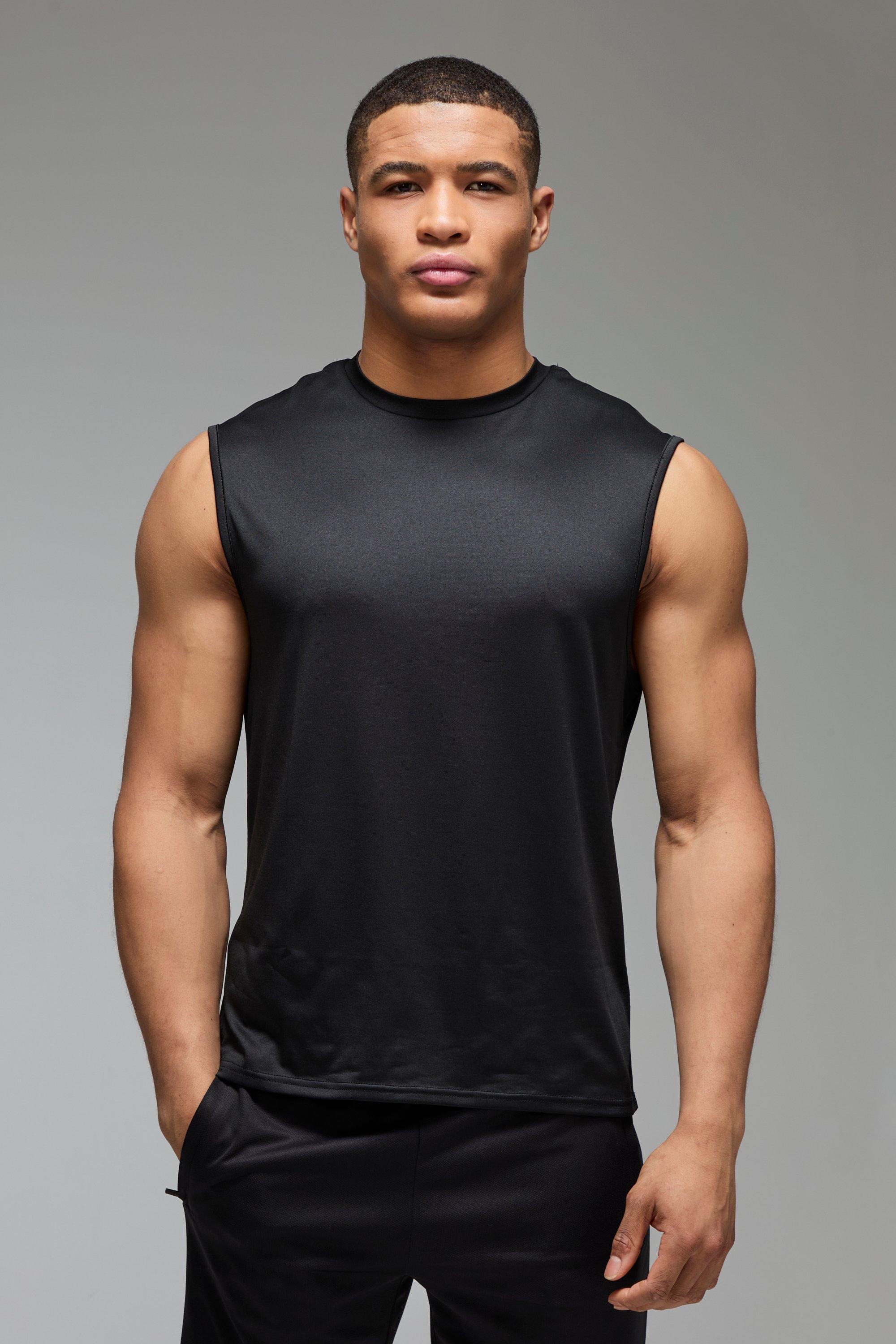 Image of Canotta da palestra leggera Man Active Essentials, Nero