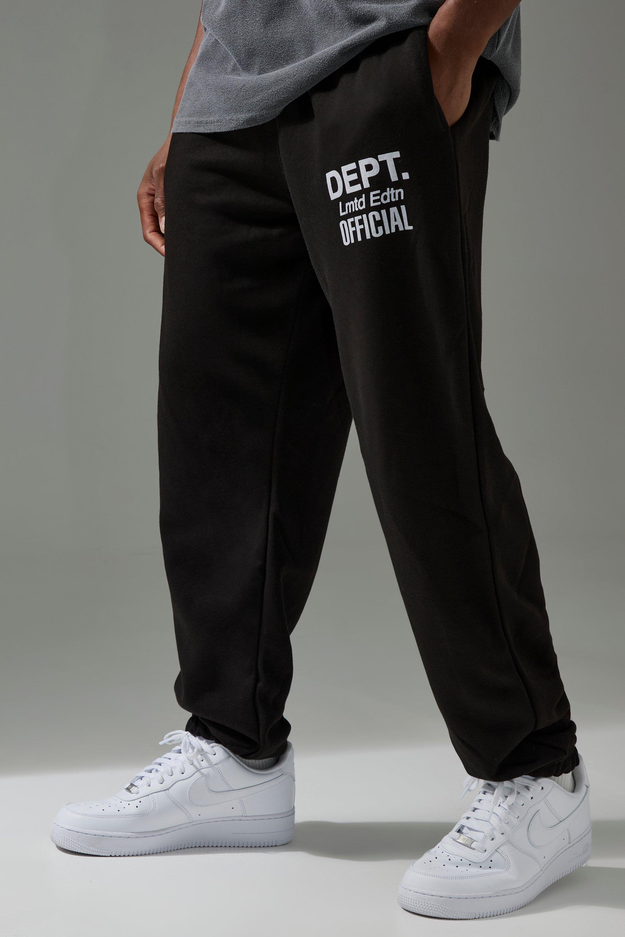 Mens Black Training Dept. Oversized Jogger, Black