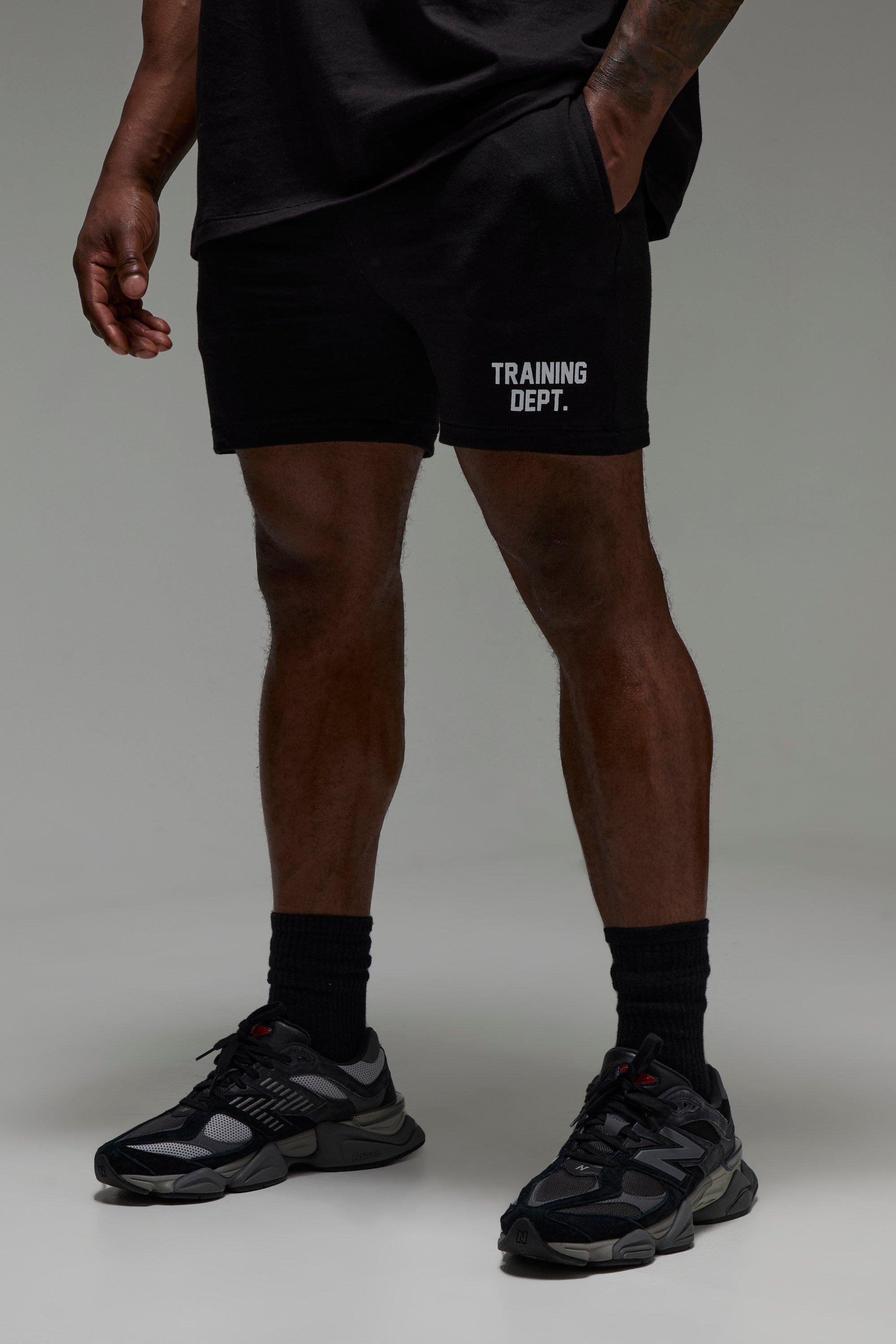 Mens Black Man Active Training Dept Loose Fit 5inch Shorts, Black