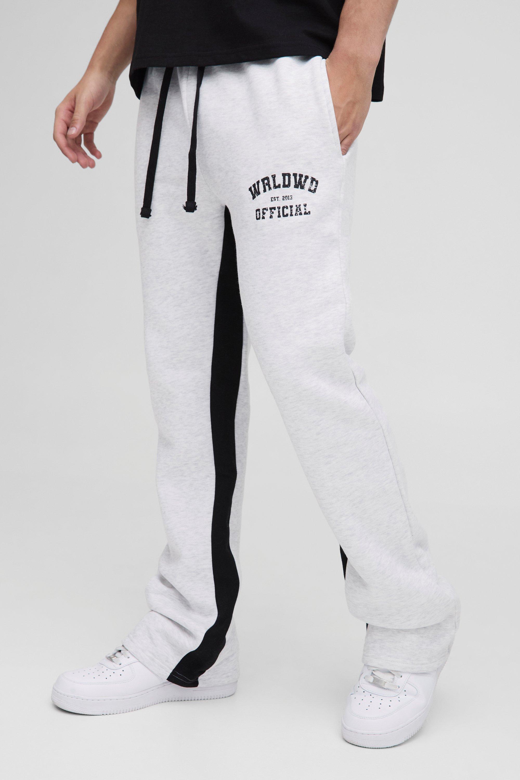 Pantaloni tuta Official Slim Fit con inserti, Grigio