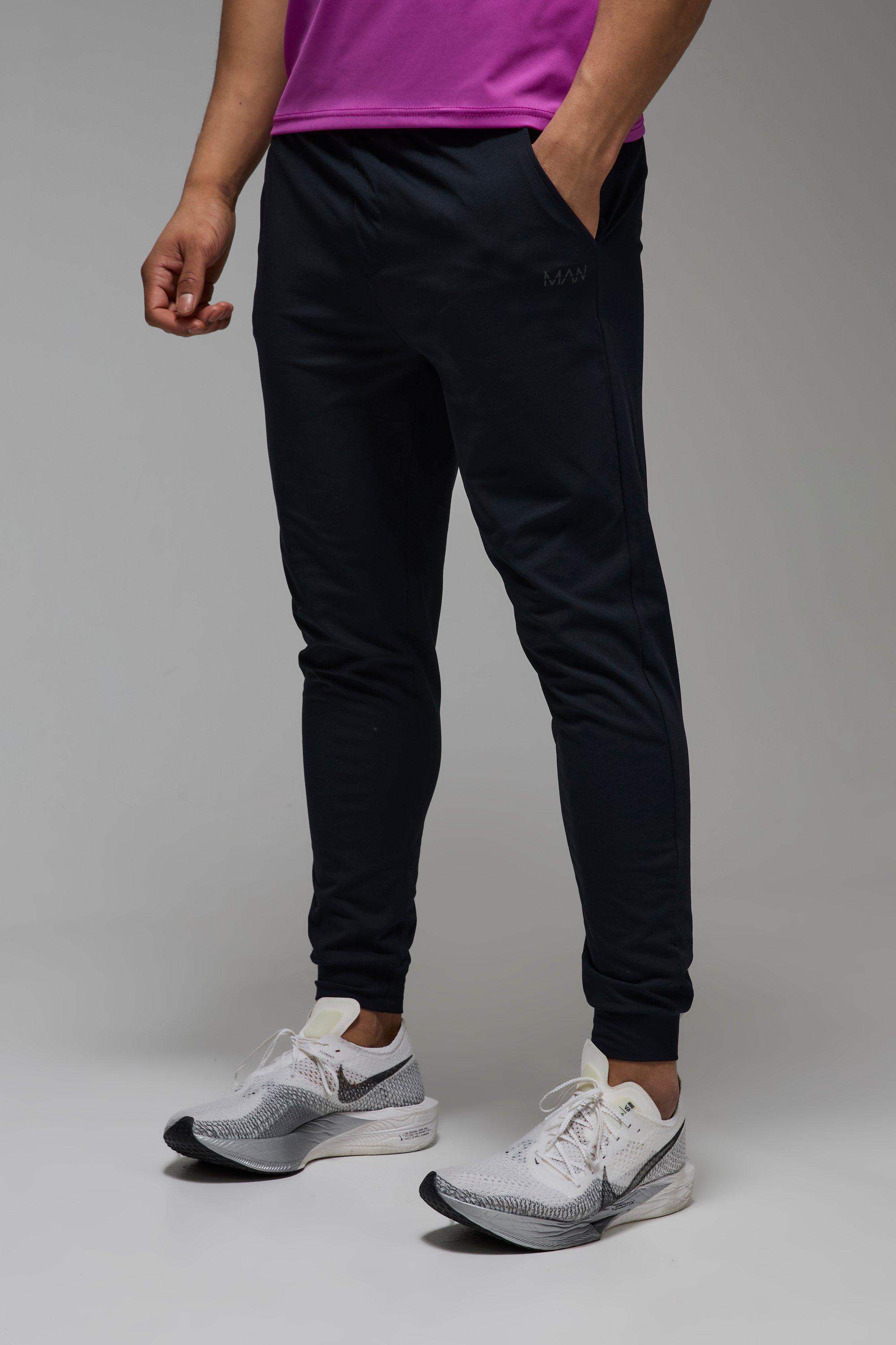 Pantaloni tuta affusolati Man Active in Stretch, Nero
