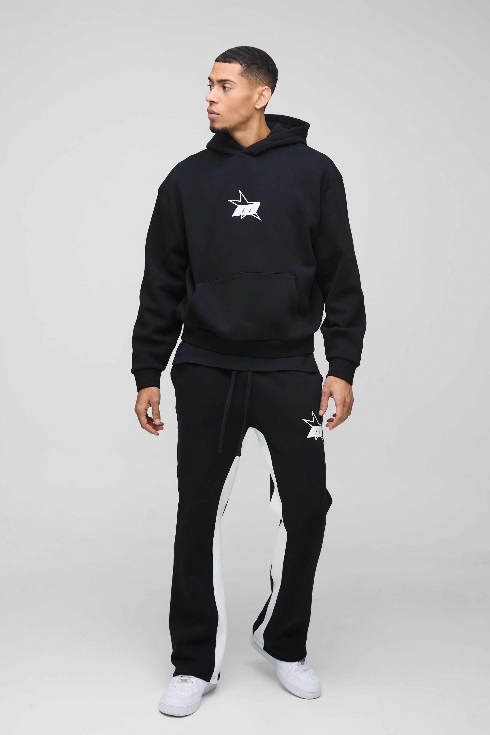 Oversized Boxy M Star Extended Drawcord Hooded Tracksuit