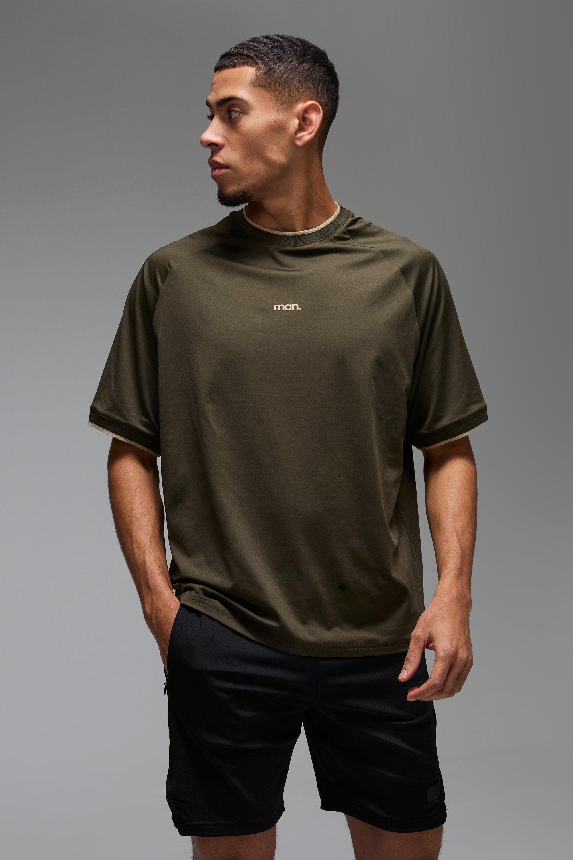 T-shirt Man Sport oversize per alta performance, Verde