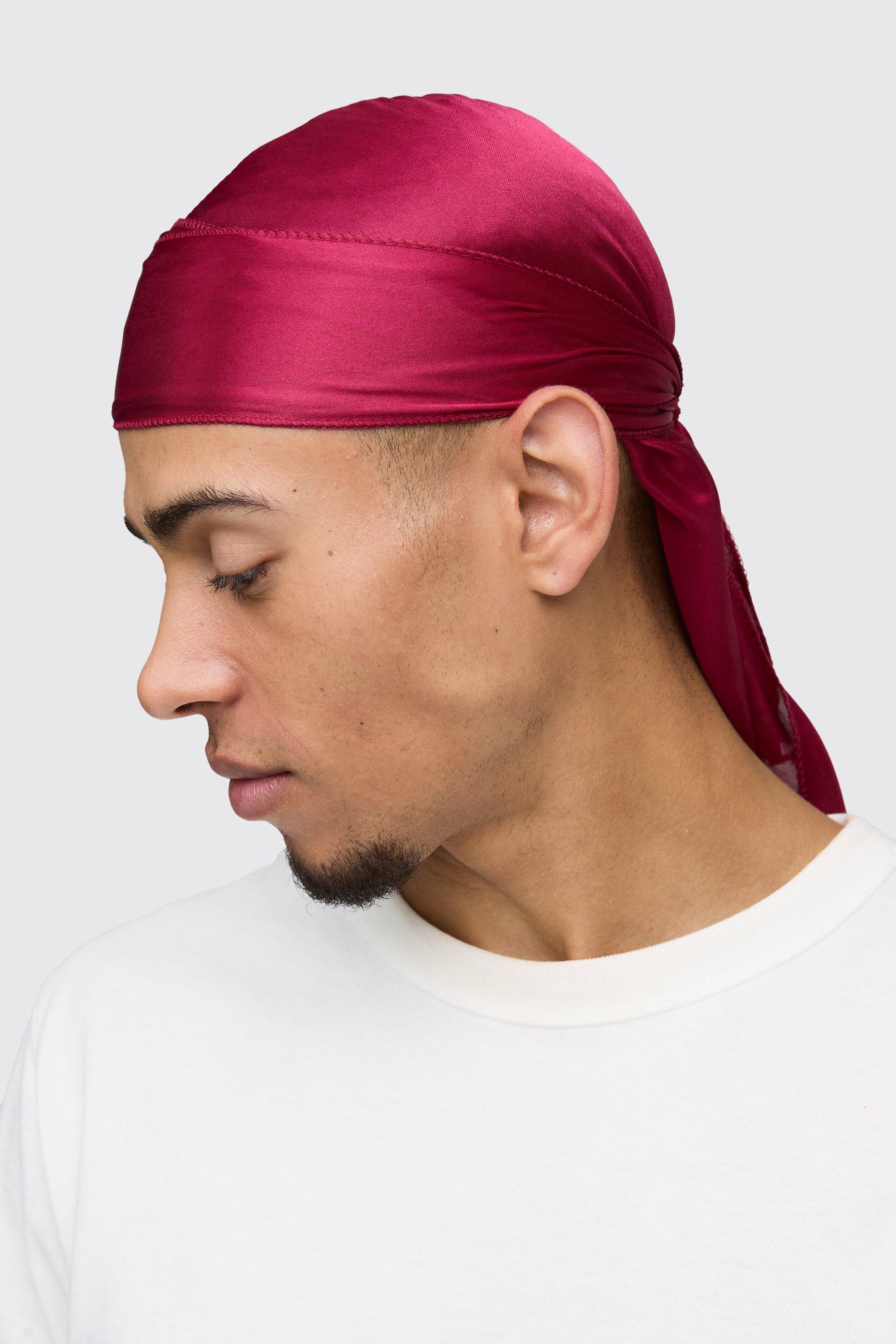 Mens Satin Durag In Red, Red