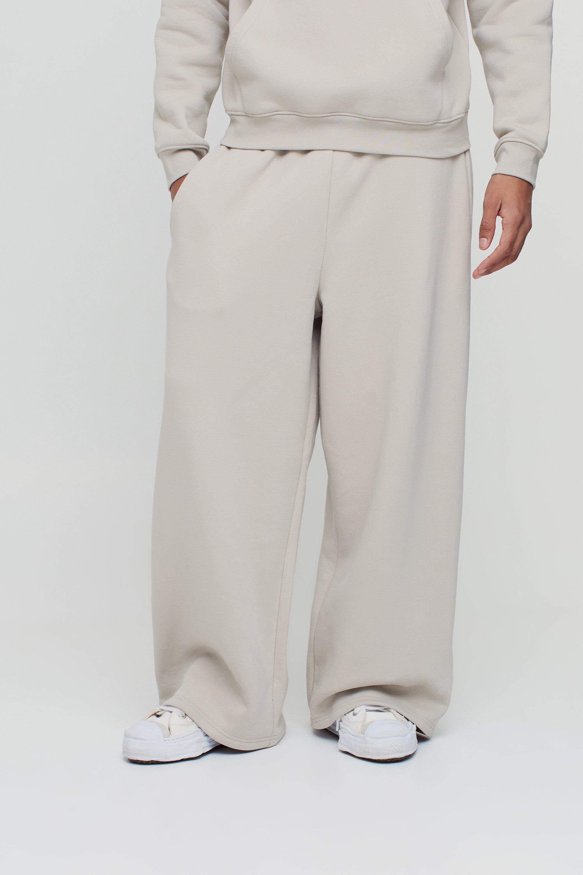 Pantaloni tuta Basic a gamba super ampia da 330 g/mq, Beige