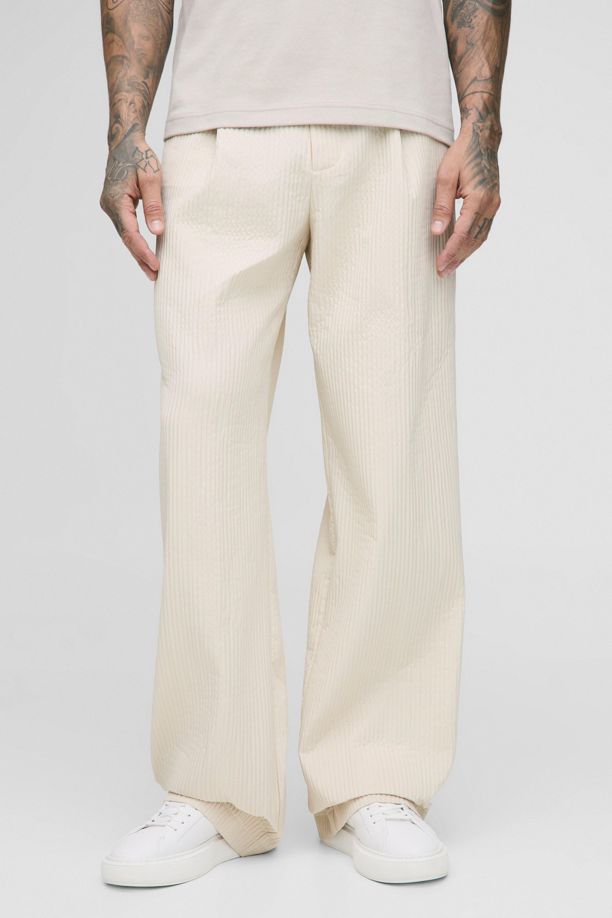 Pantaloni tecnici Tall con pieghe, Beige