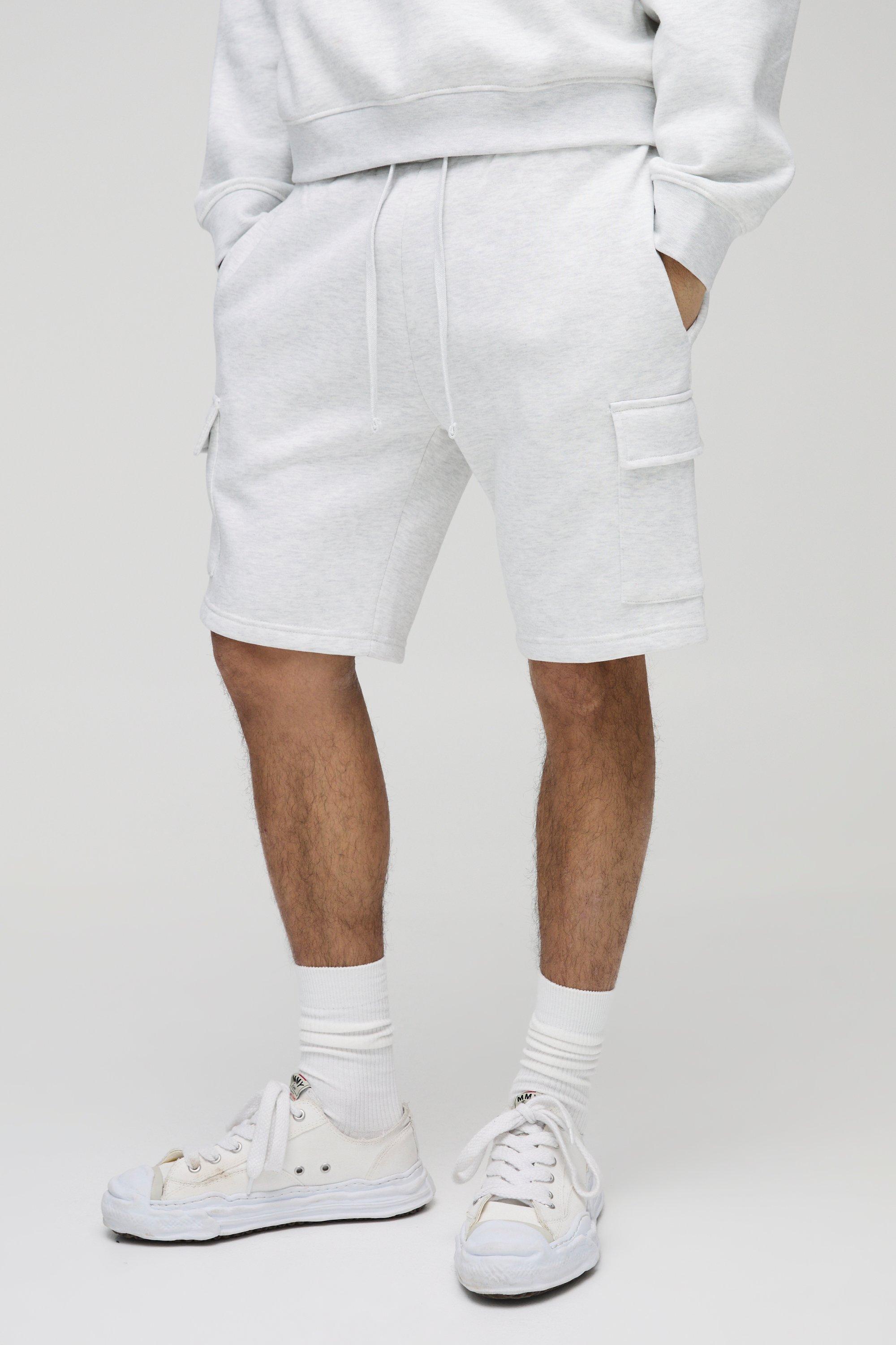 Pantaloncini Cargo medi comodi, Grigio