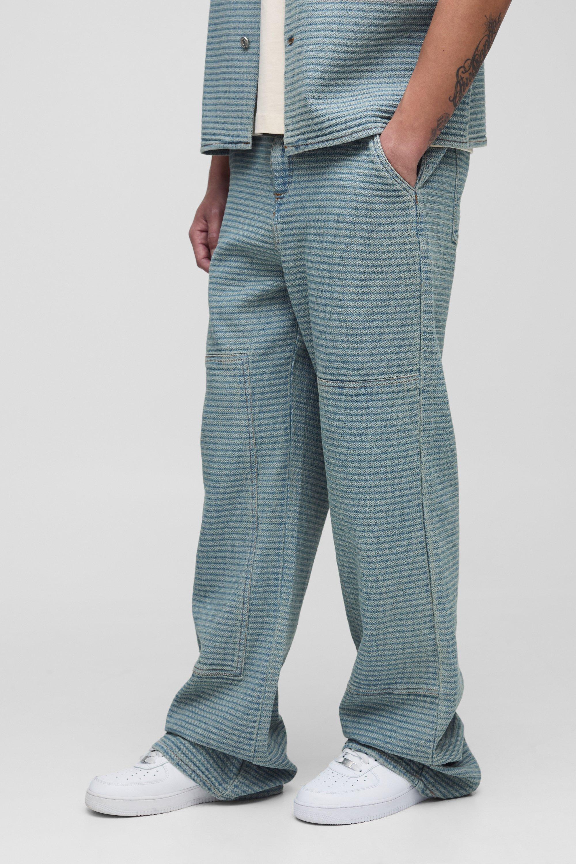 Jeans rilassati Tall in jacquard in denim, Grigio