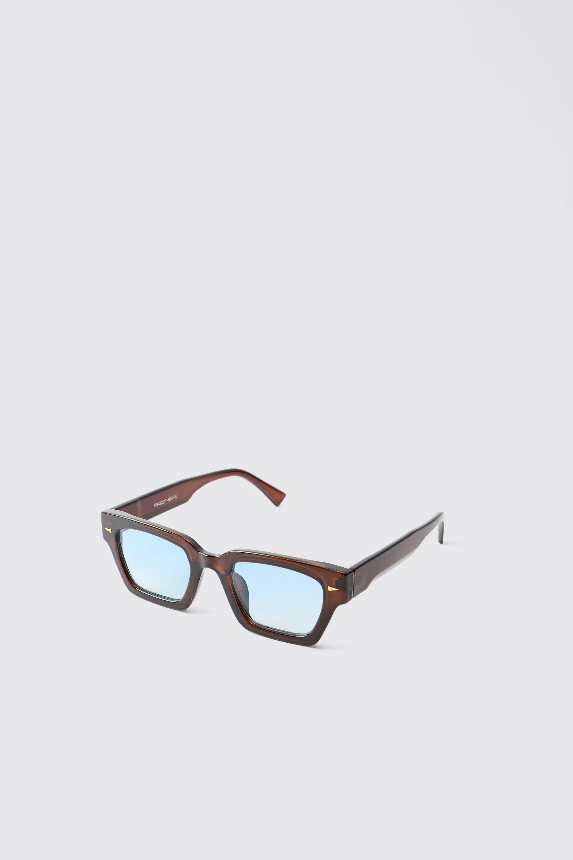 Mens Brown Square Sunglasses, Brown