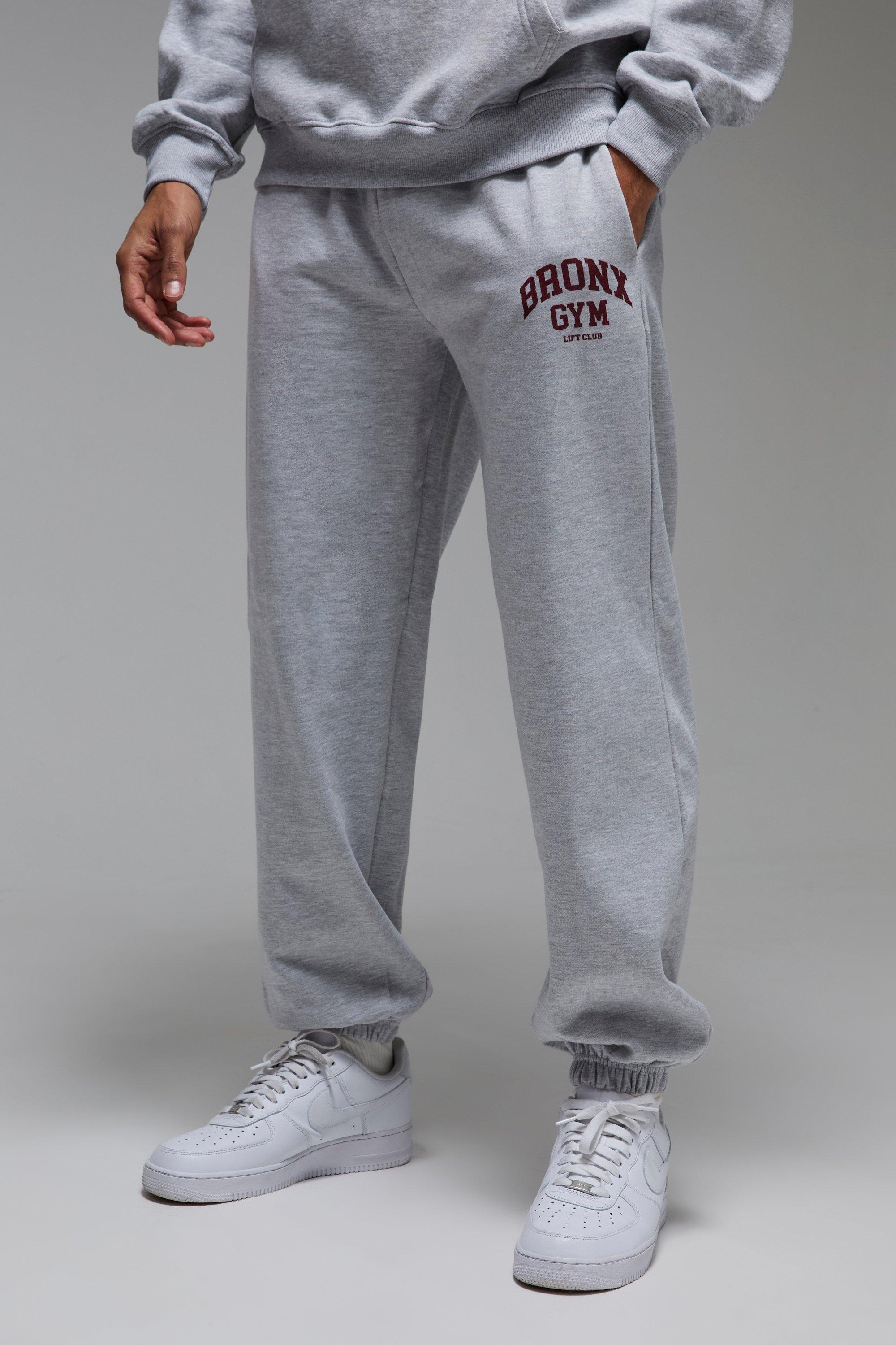 Pantaloni tuta oversize Man Active Bronx Gym Lift Club, Grigio