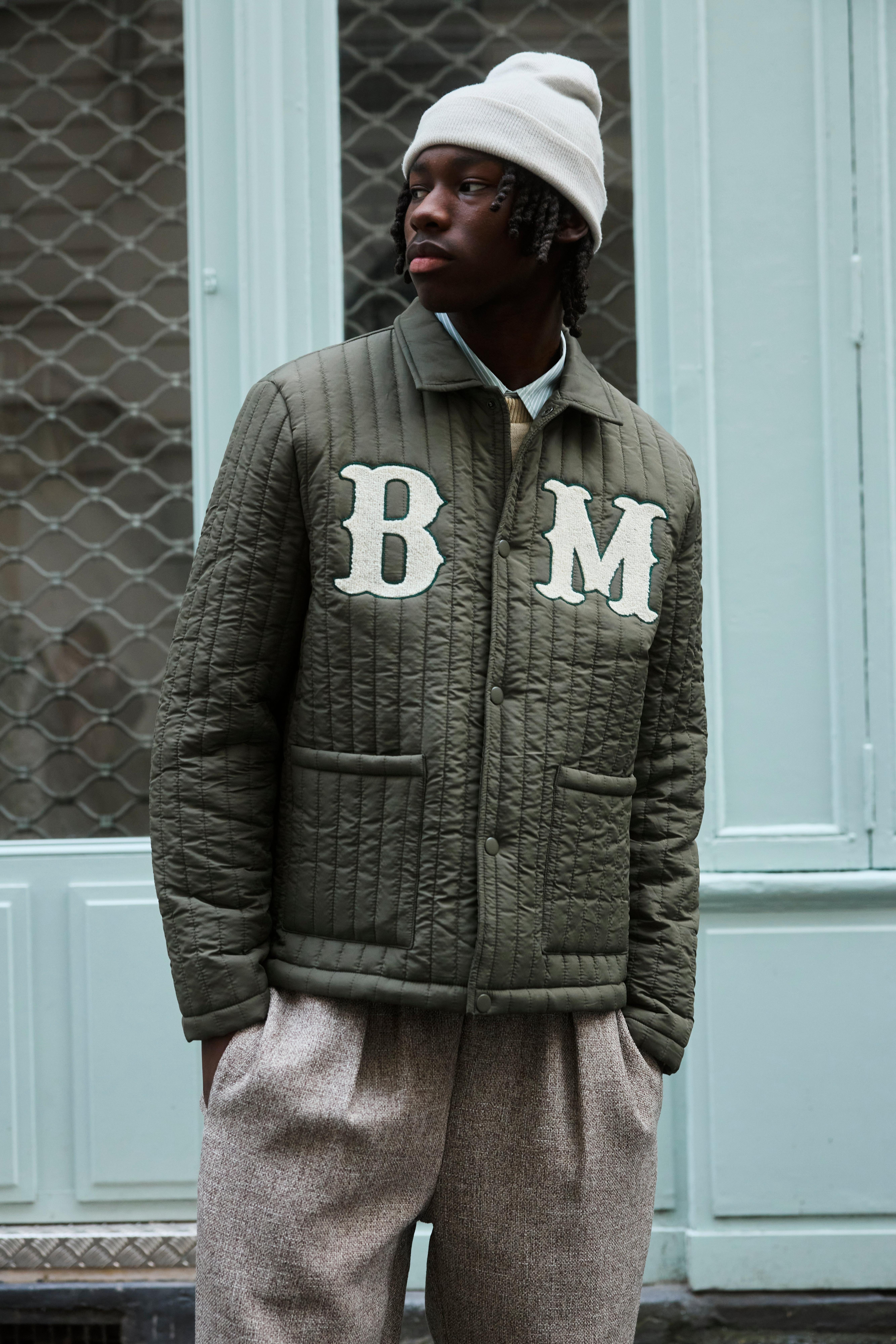 Image of Giacca Harrington Regular Fit trapuntata con applique, Verde
