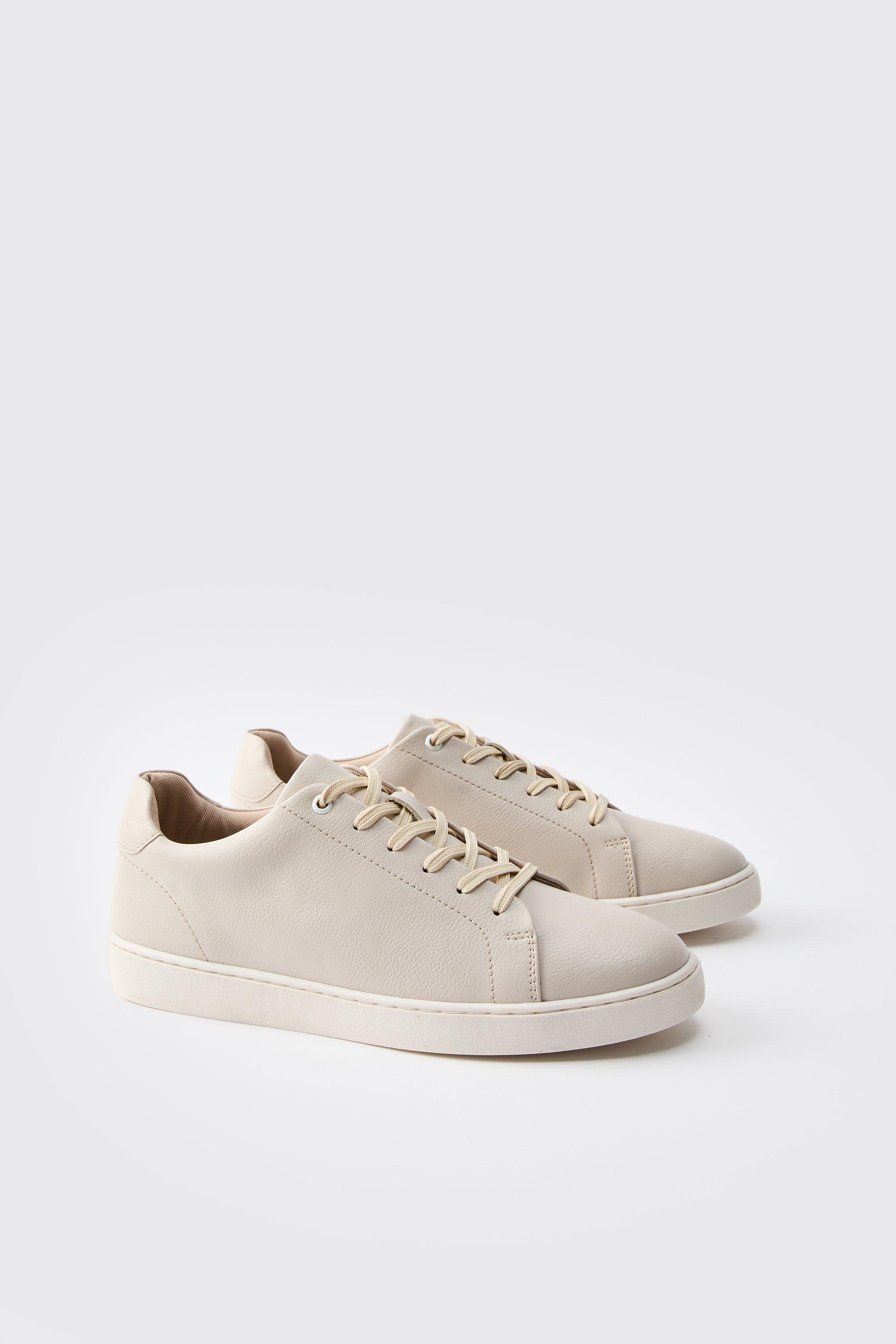 Scarpe da ginnastica Essential in PU, Beige