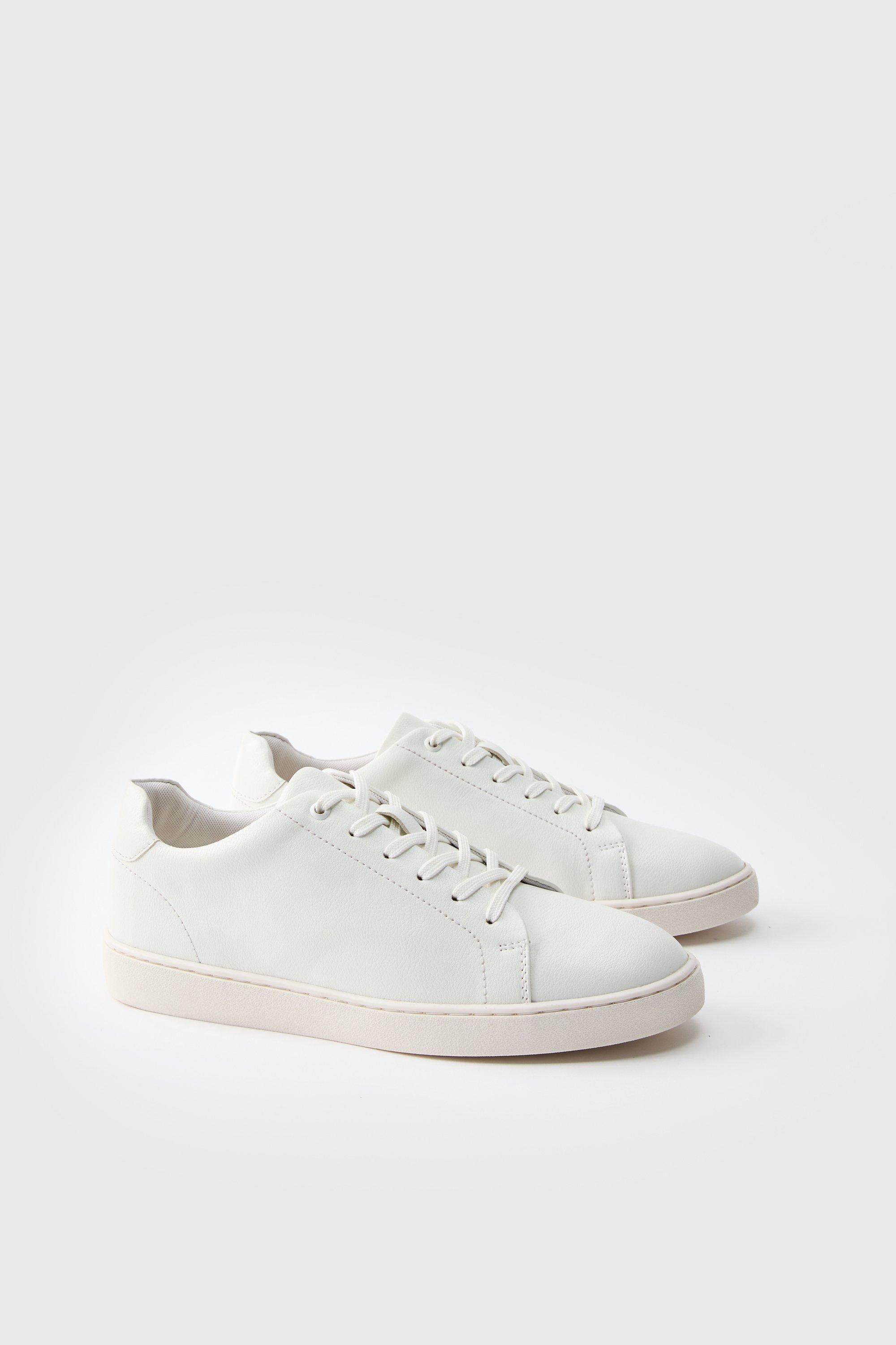 Scarpe da ginnastica Essentials in PU, Bianco