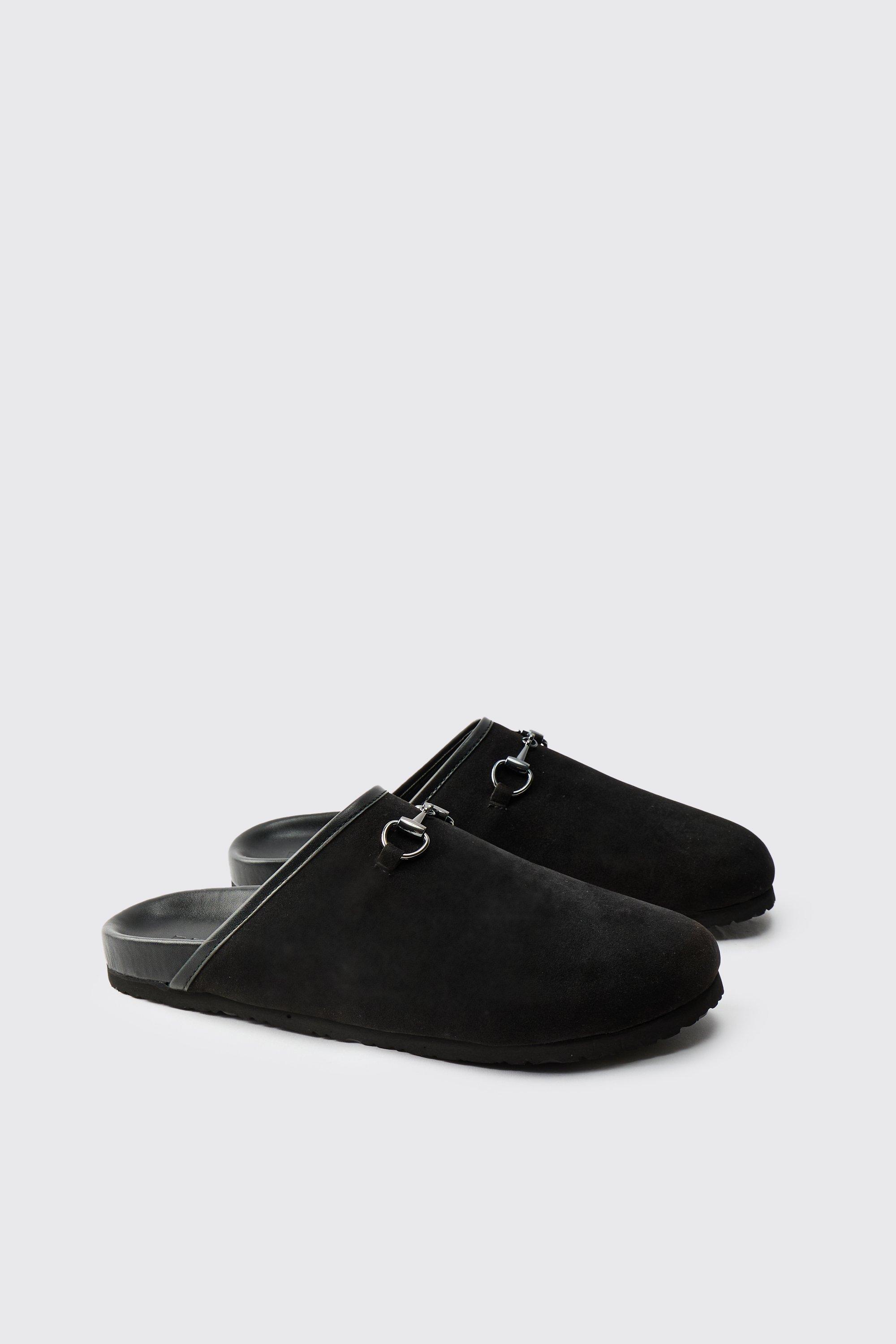 Sandali Mules con filetto, Nero