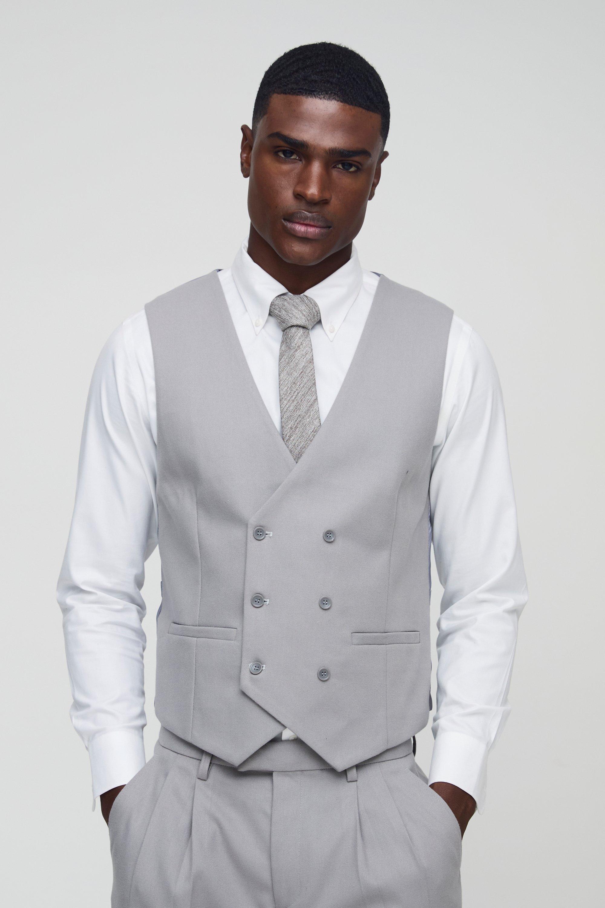 Gilet Slim Fit, Grigio