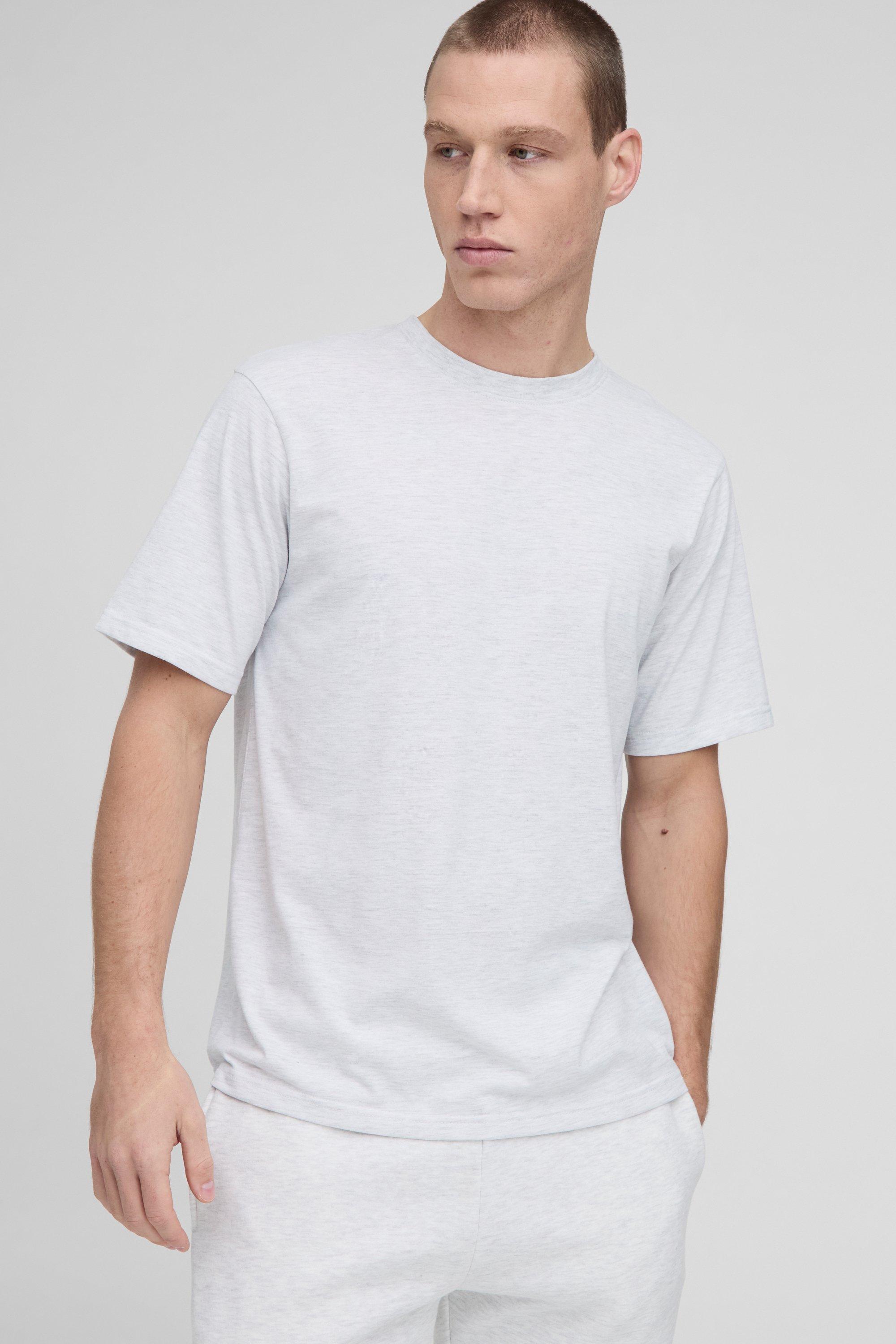 T-shirt Basic a girocollo, Grigio