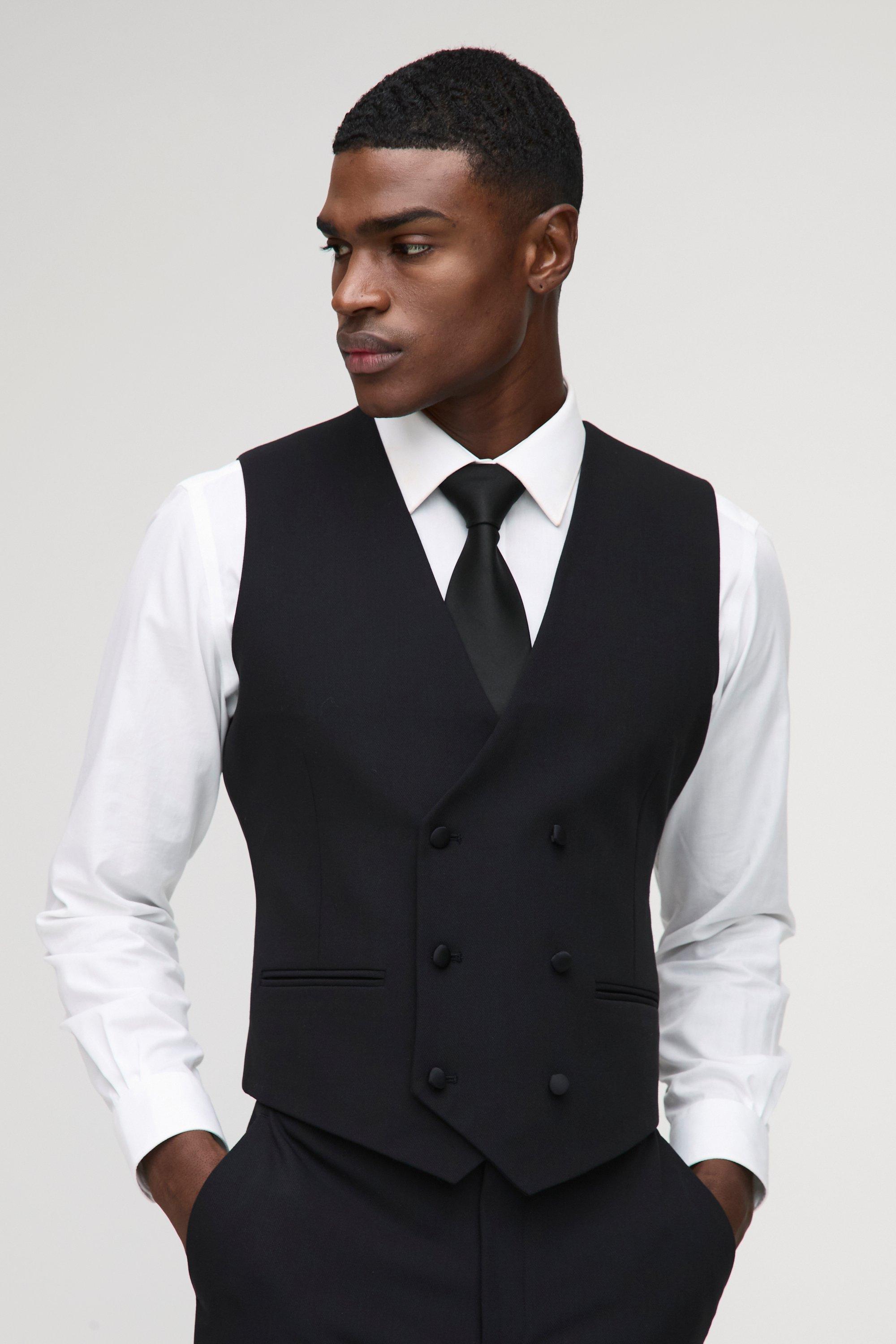 Slim Fit Double Breasted Waistcoat