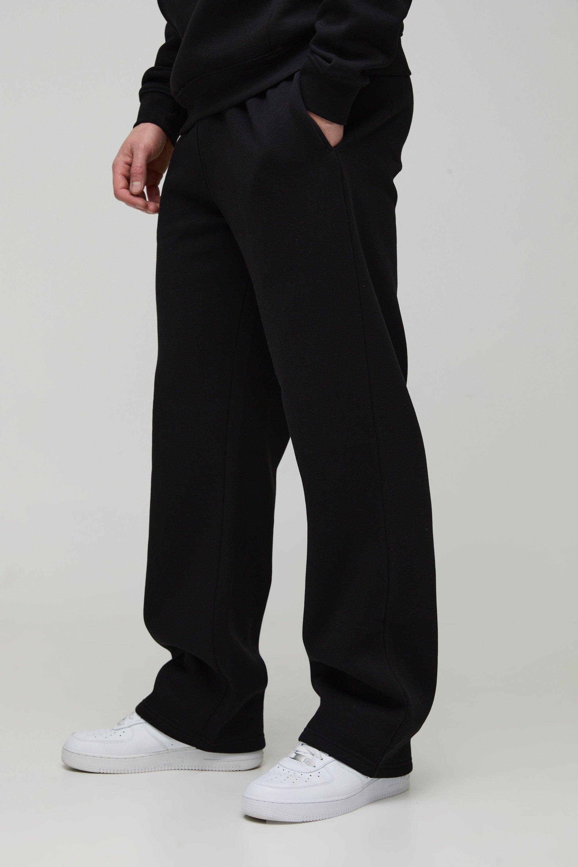 Image of Pantaloni tuta dritti Tall Basic da 330 g/mq, Nero