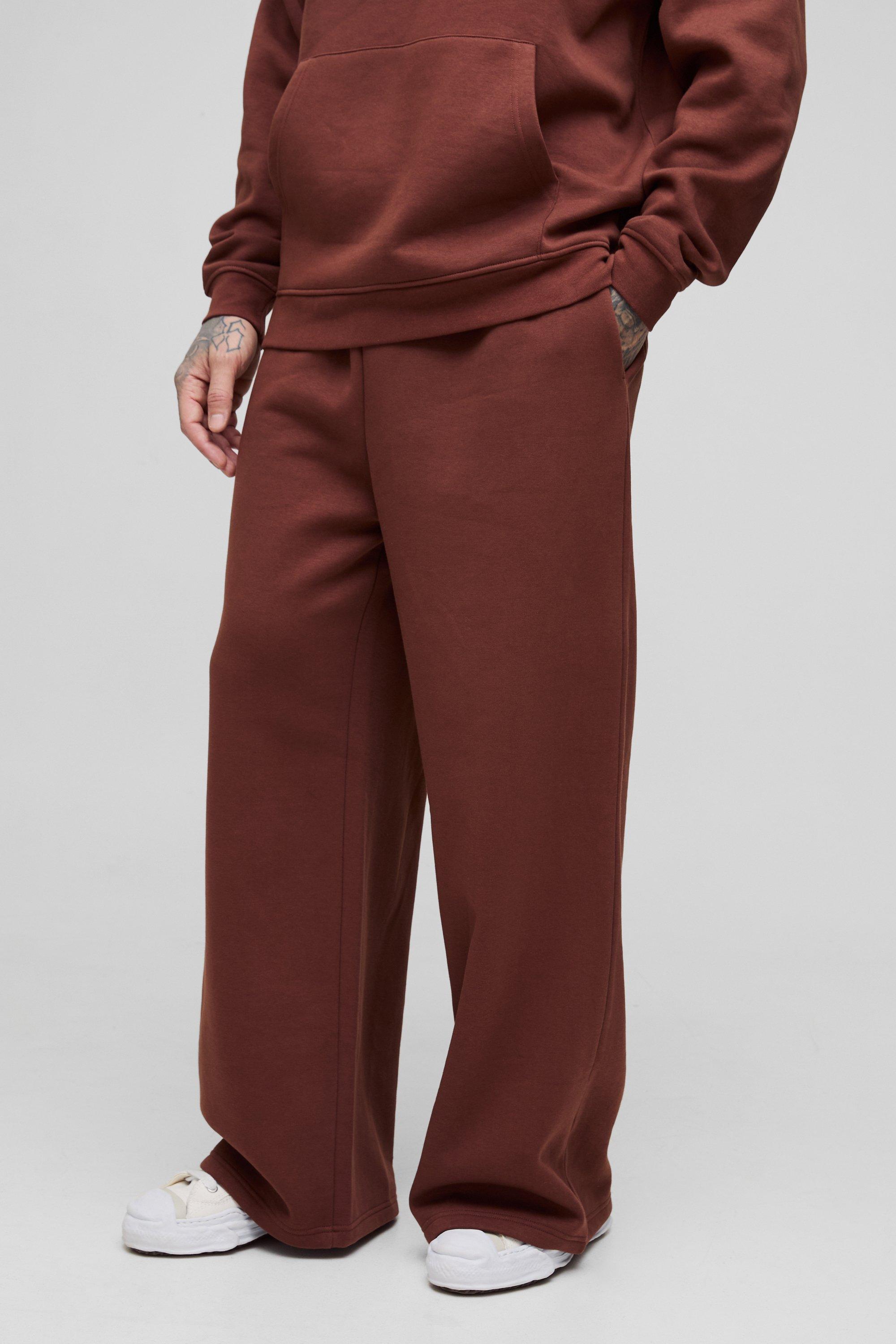 Pantaloni tuta Tall Basic a gamba super ampia da 330 g/mq, Brown