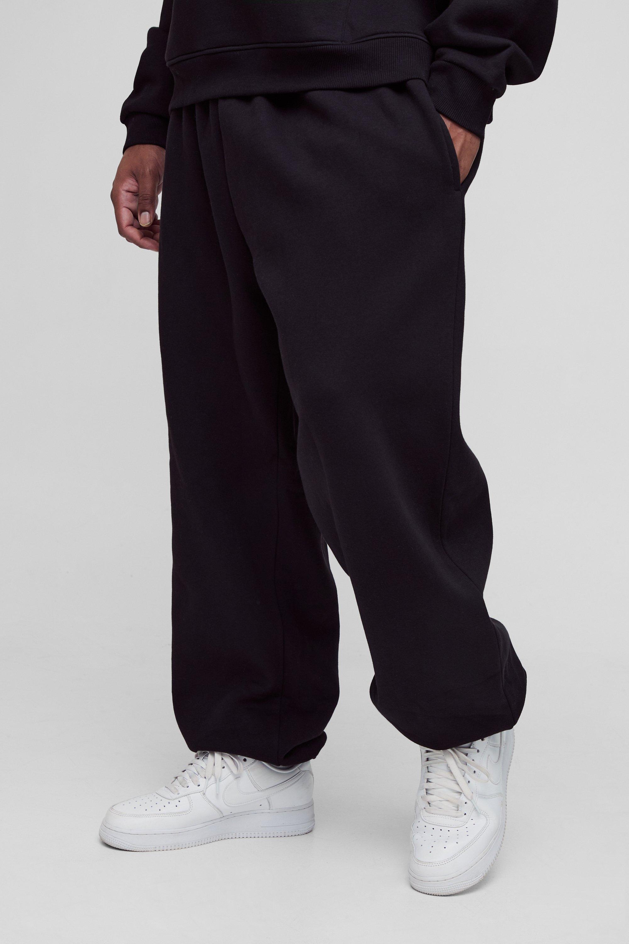 Pantaloni tuta Plus Size oversize Basic da 330 g/mq, Nero