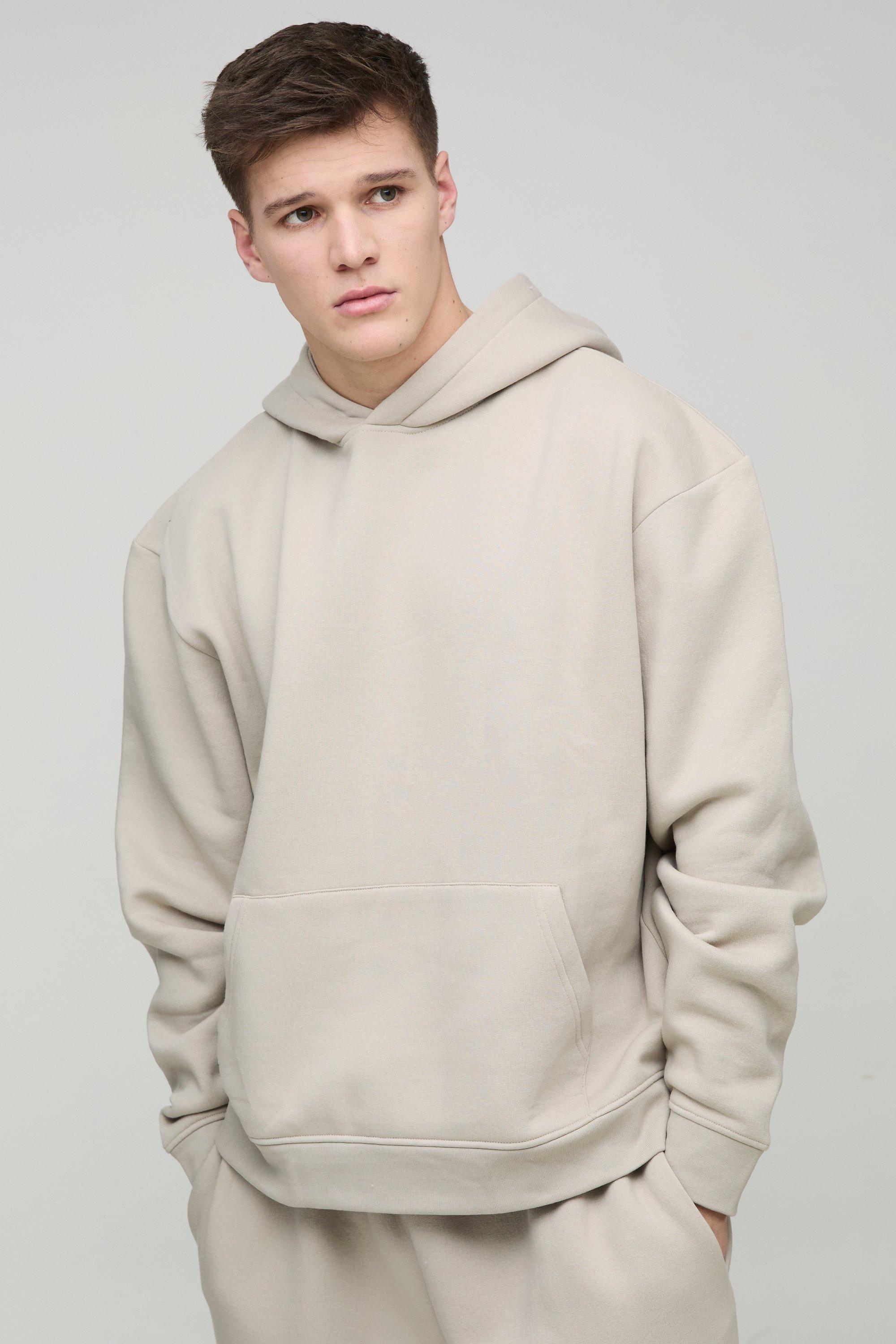 Tall 330GSM Over The Head Regular Fit Basic Hoodie, Beige