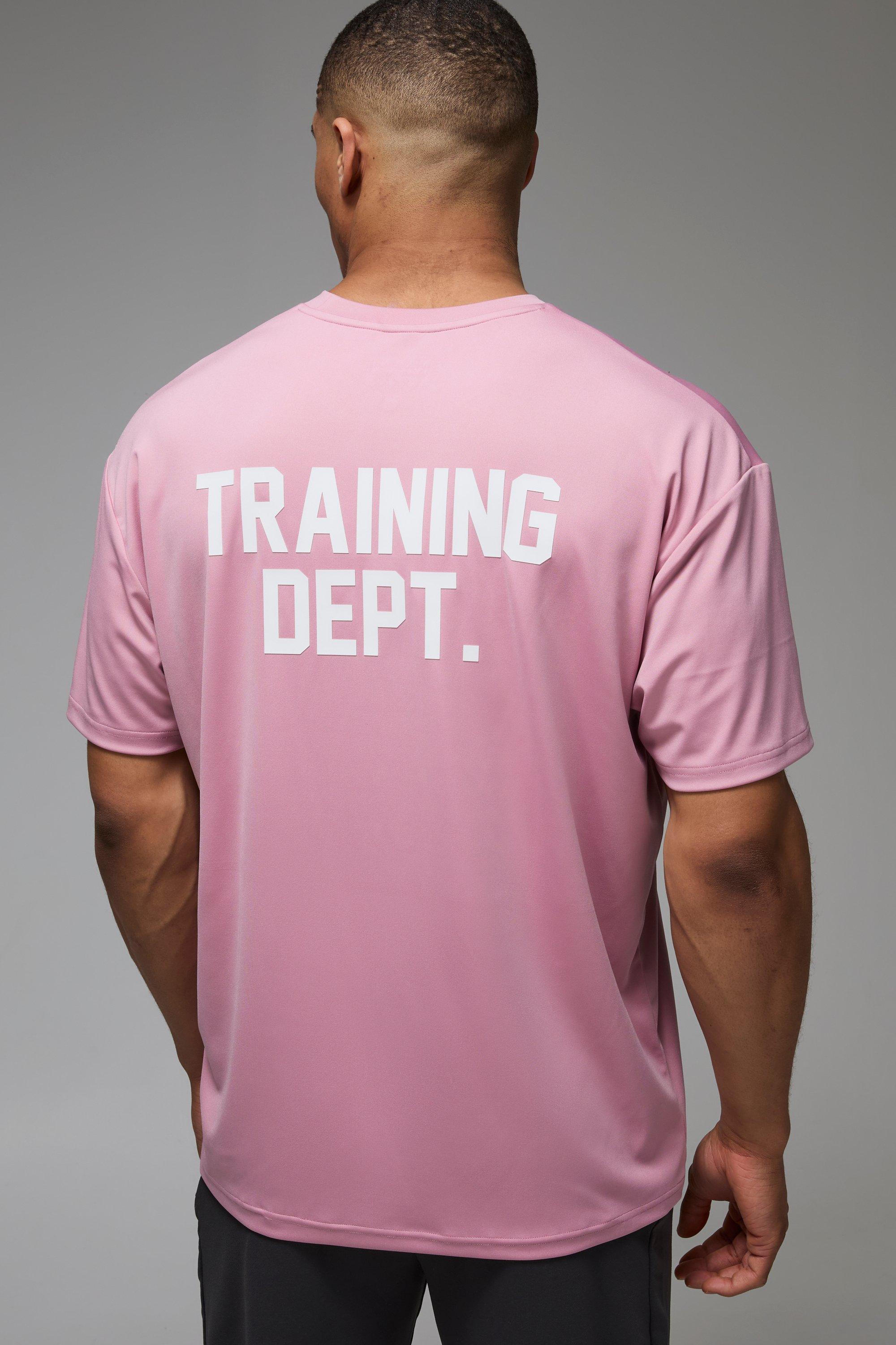 T-shirt oversize Man Active per alta performance Training Dept, Pink