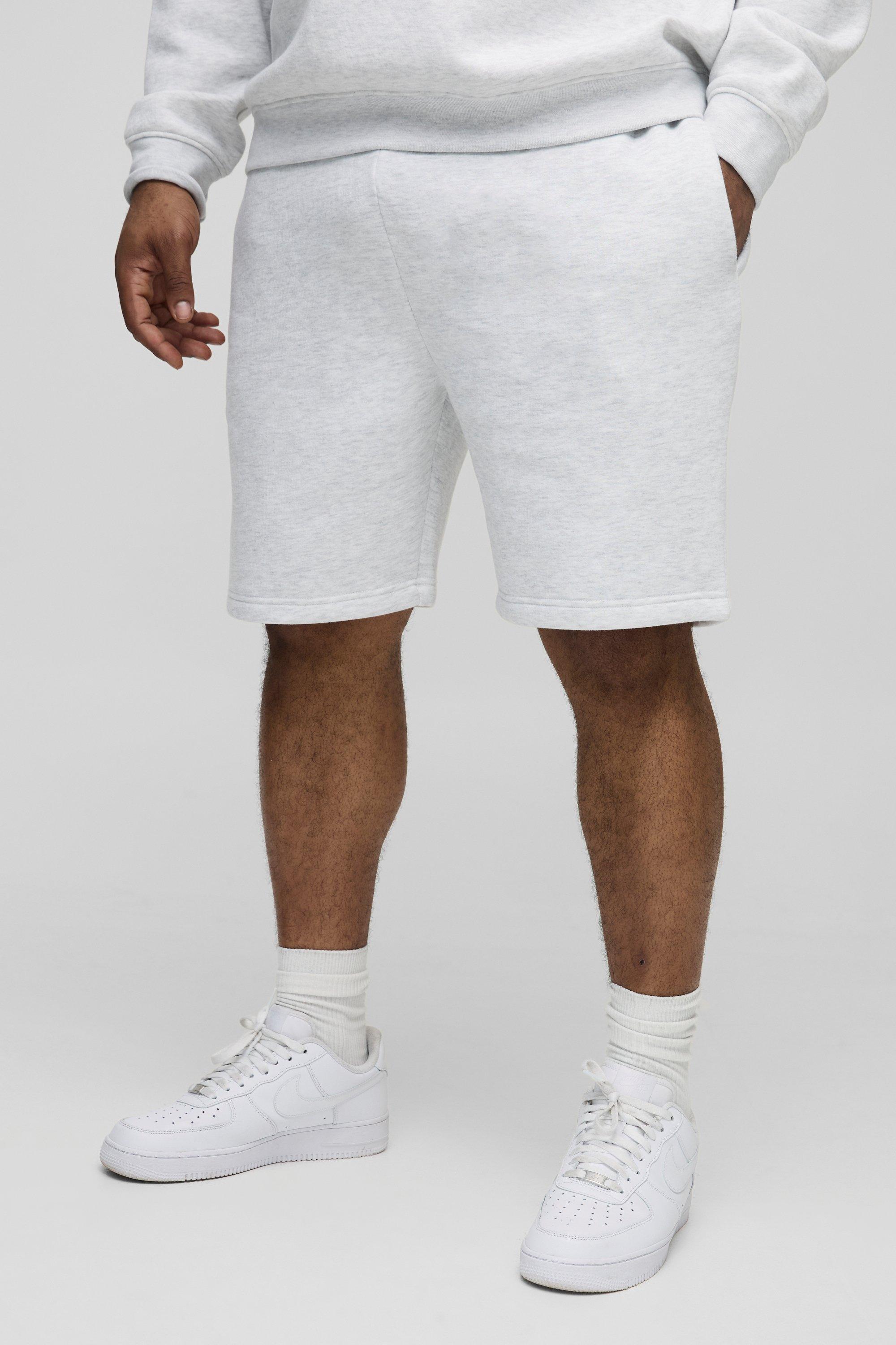 Pantaloncini Basic Taglie Forti Slim Fit di media lunghezza, Grigio