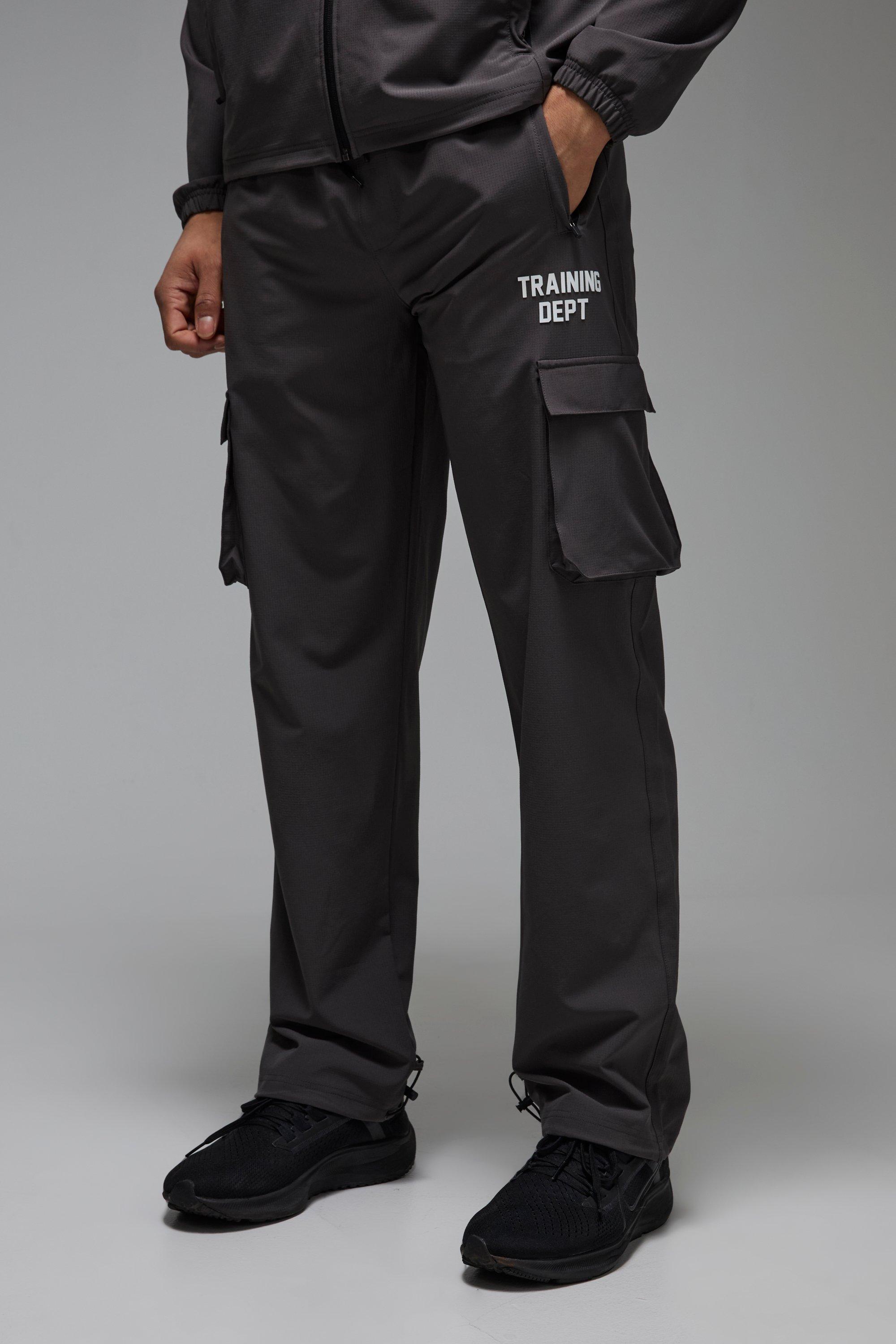 Mens Grey Man Active Training Dept. Cargo Trouser, Grey