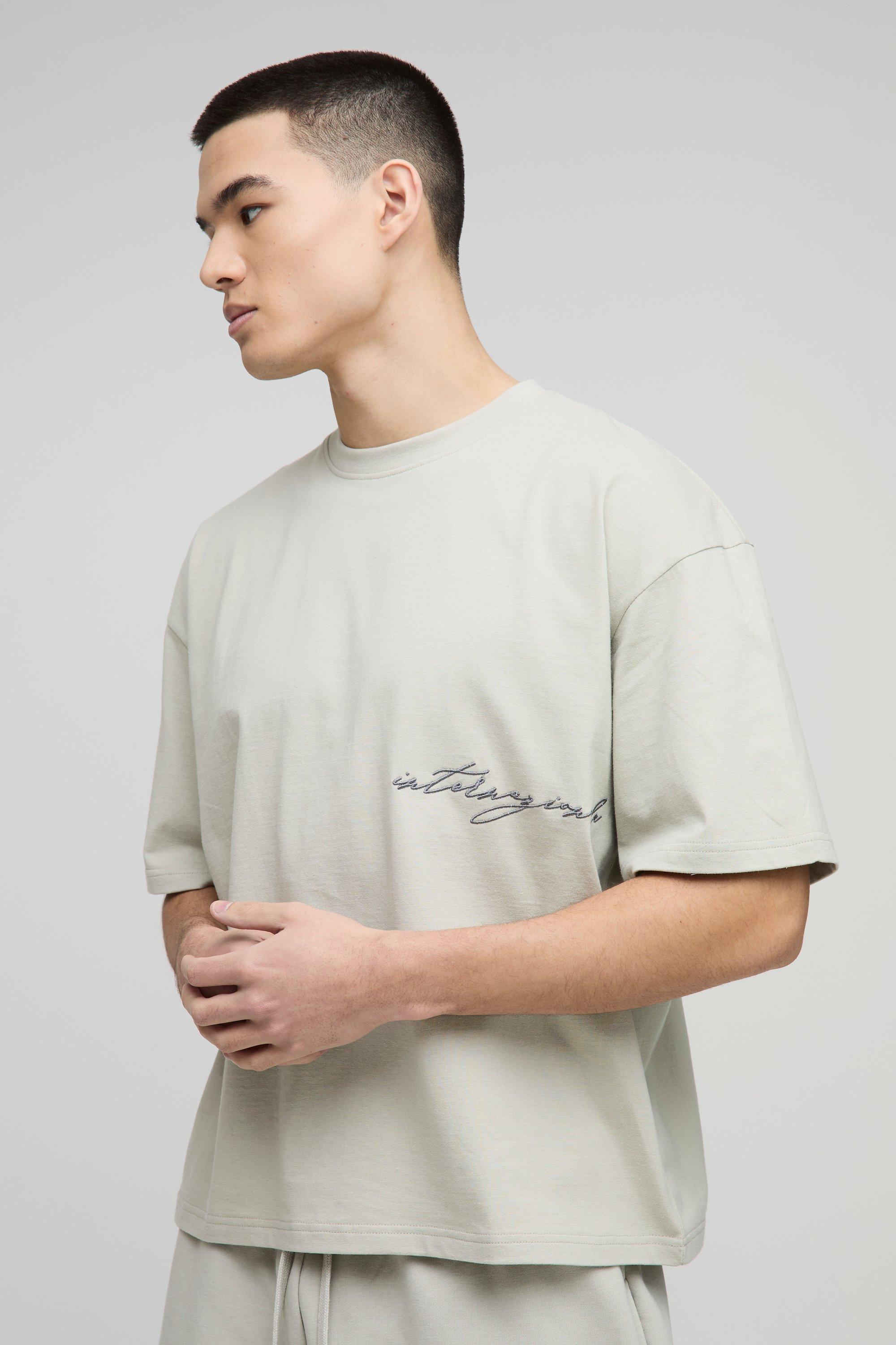 Image of T-shirt squadrata oversize pesante Edizione Limitata, Grigio