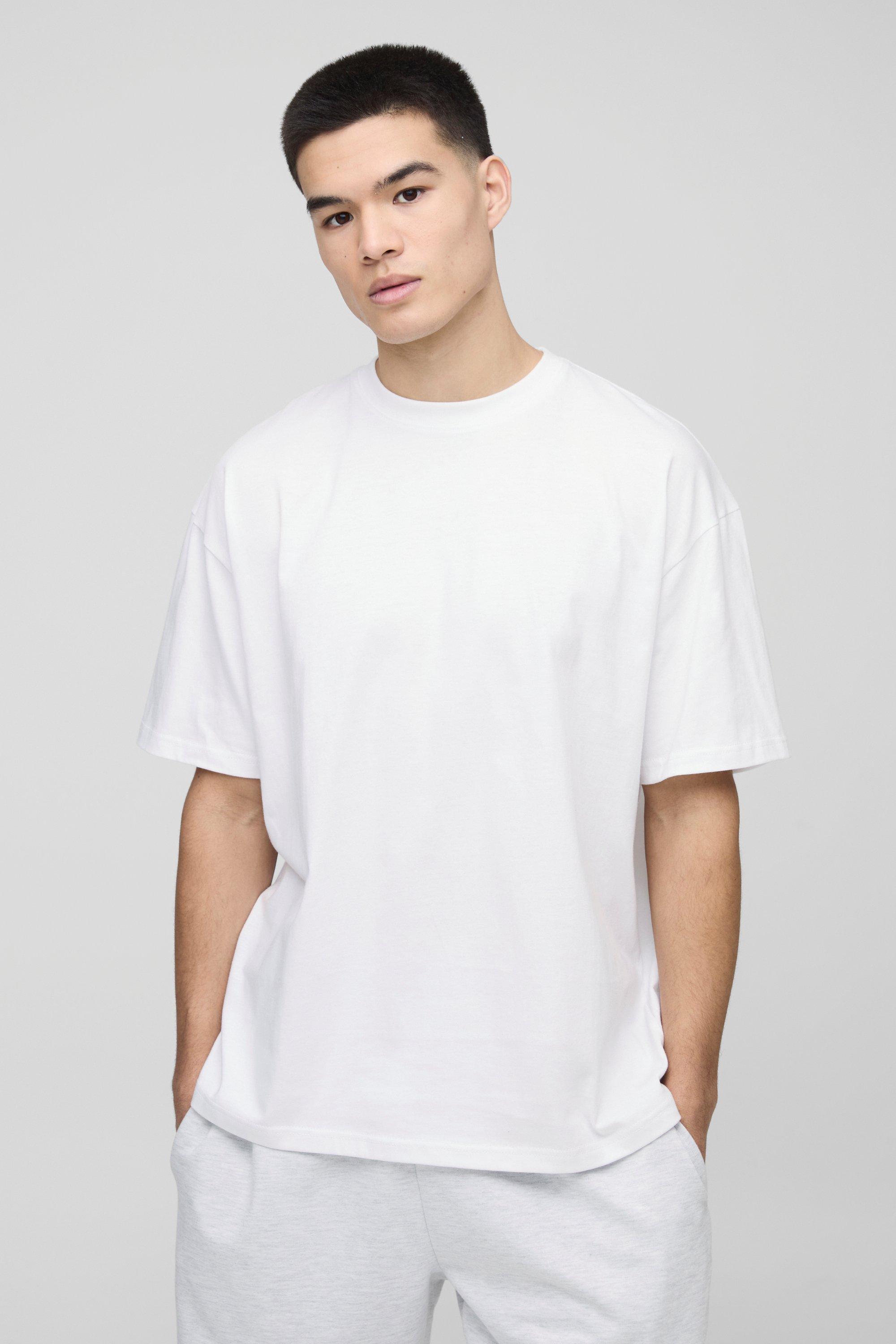 T-shirt a girocollo Basic oversize - set di 2 paia, Bianco