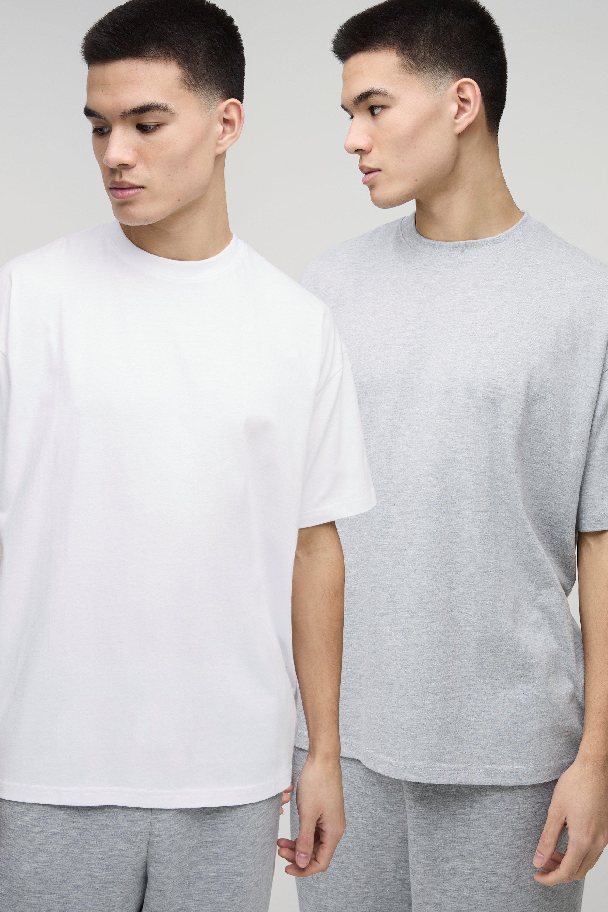 T-shirt a girocollo Basic oversize - set di 2 paia, Multi