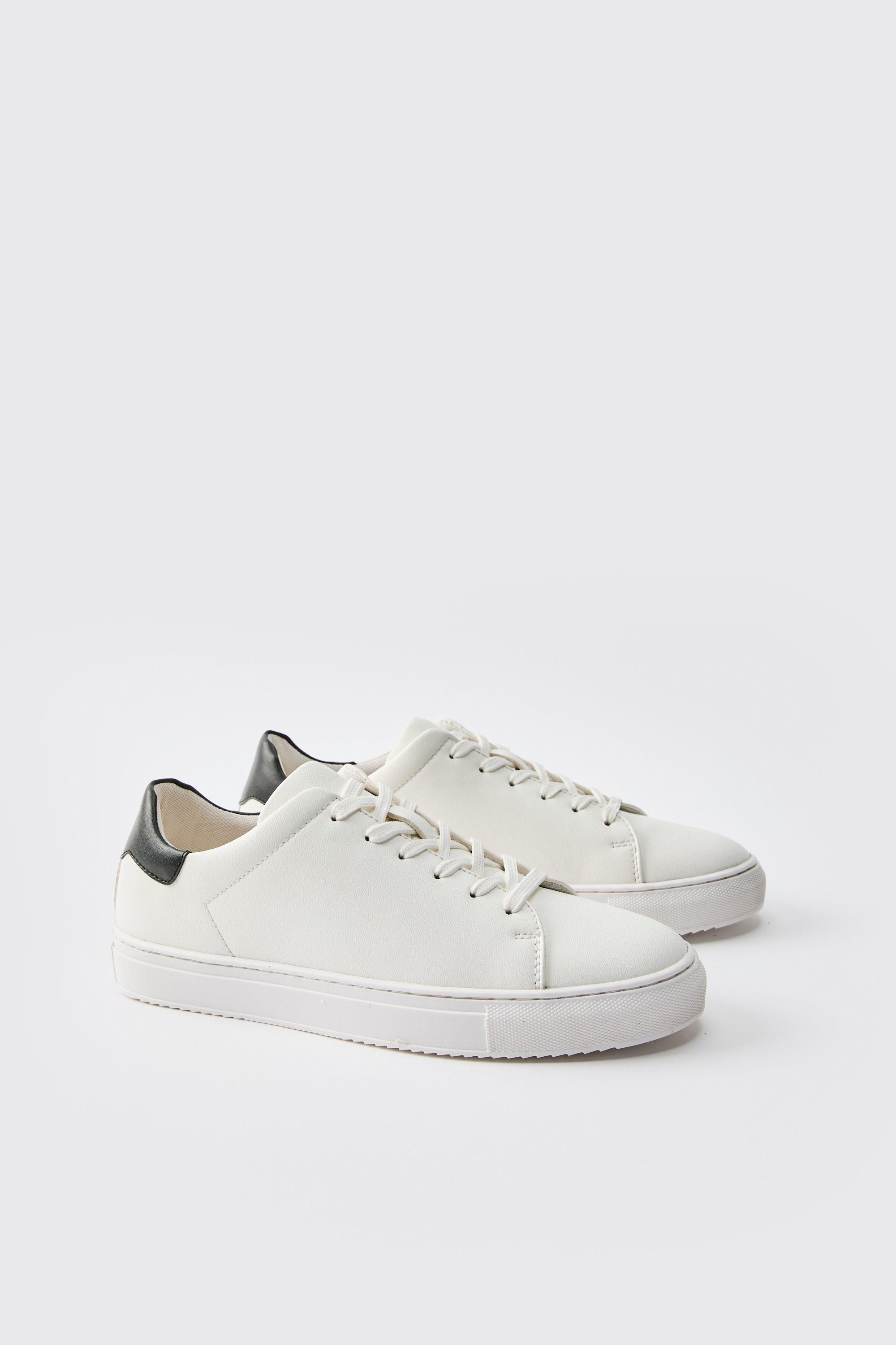 Mens White Essential Skater Trainers, White