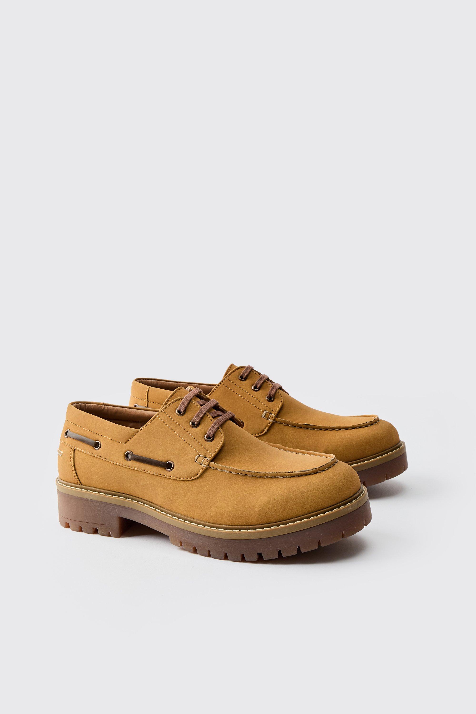 Mens Brown Worker Shoe, Brown